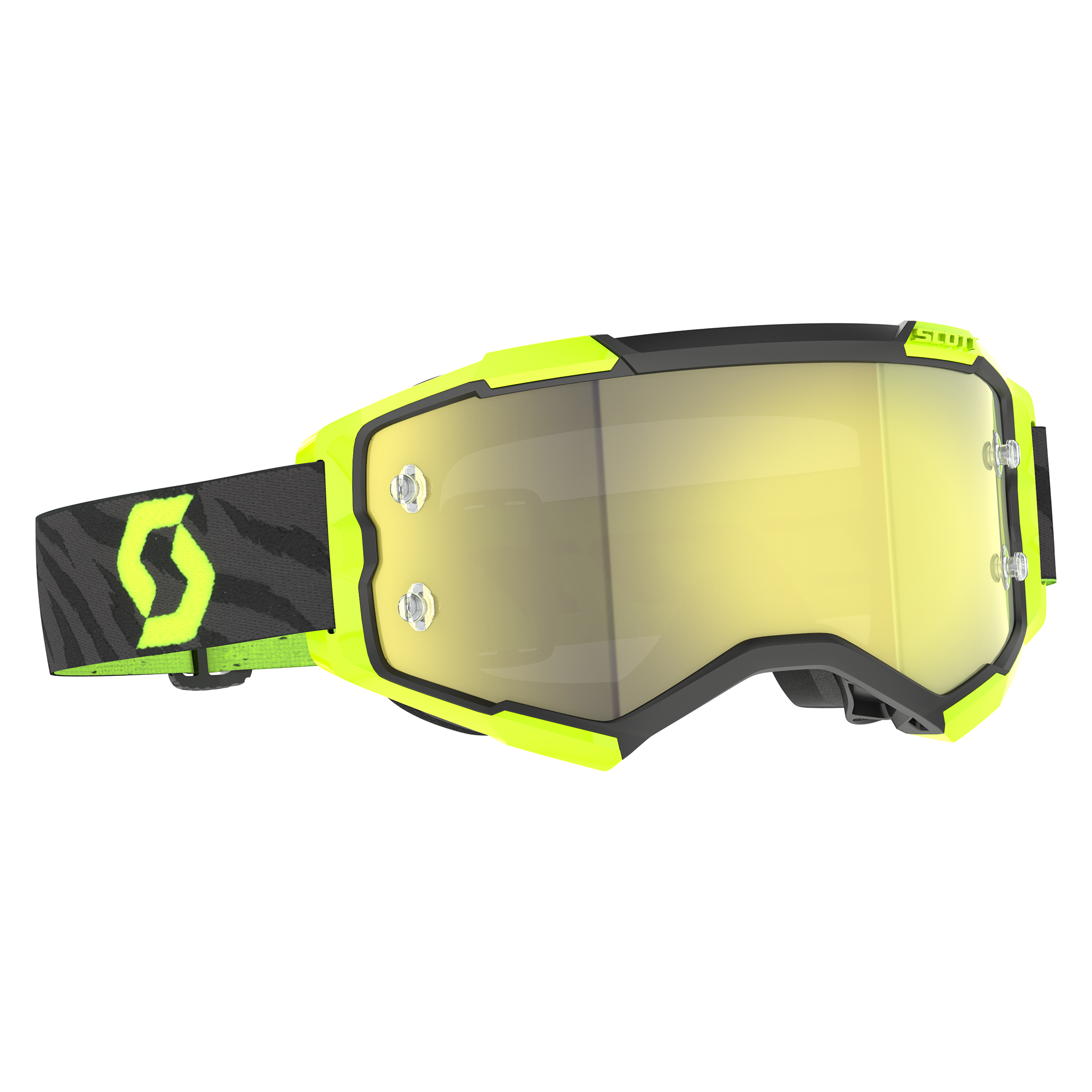Scott Fury Chrome MX Goggles Zebra Yellow  / Black - FREE UK Shipping, FREE 365 Day Returns | Moto Central