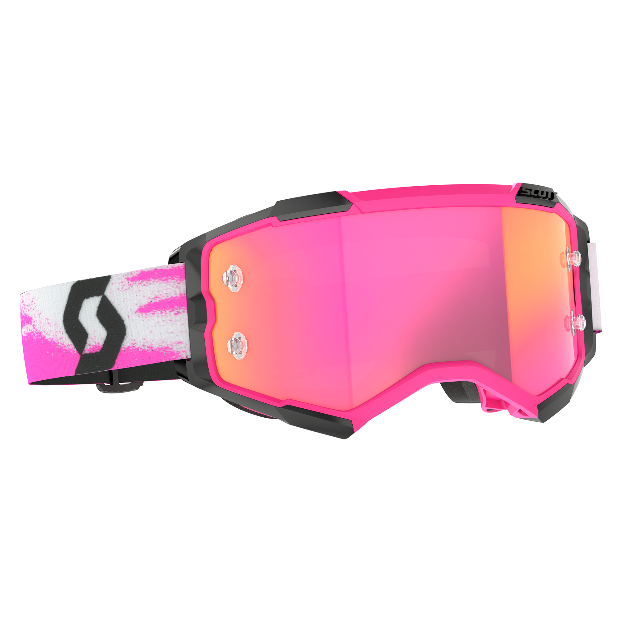 Scott Fury Chrome MX Goggles Pink / Black - FREE UK Shipping, FREE 365 Day Returns | Moto Central
