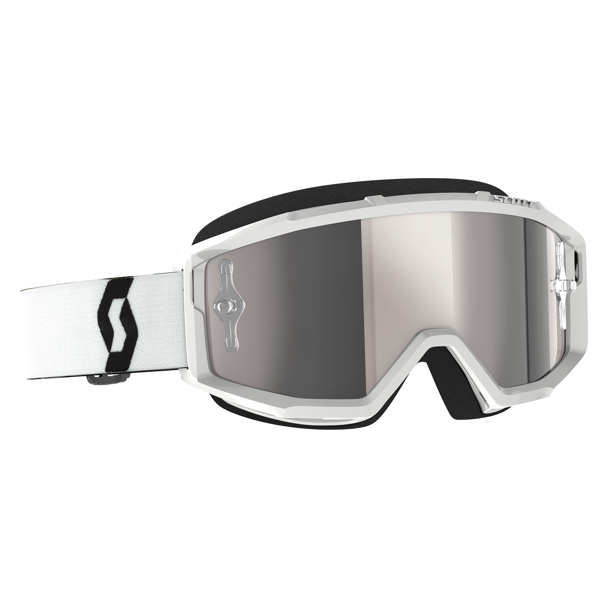 Scott Primal Chrome MX Goggles Silver / White - FREE UK Shipping, FREE 365 Day Returns | Moto Central