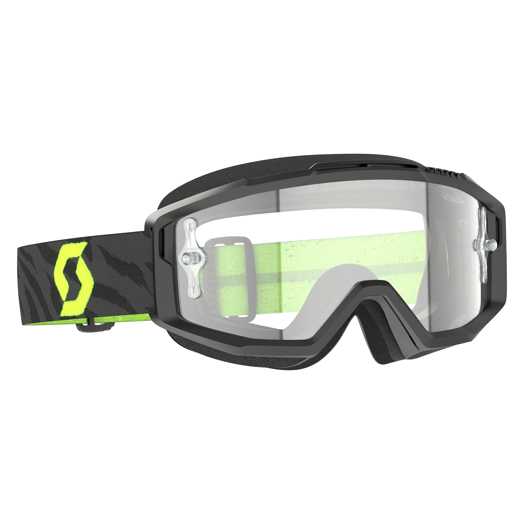 Scott Split OTG MX Goggles Zebra Black / Green - FREE UK Shipping, FREE 365 Day Returns | Moto Central