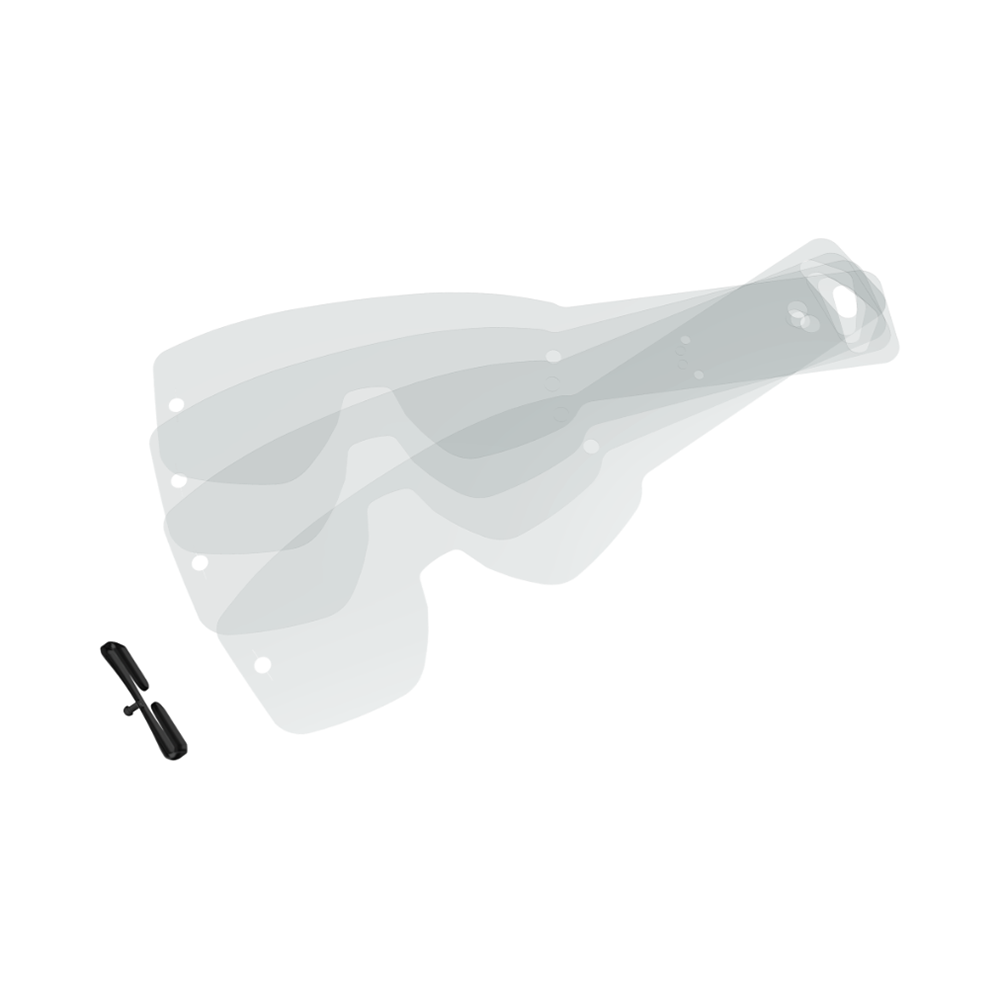 Scott Hustle / WFS Tear Off Clear - Pack Of 20 - FREE UK Shipping, FREE 365 Day Returns | Moto Central