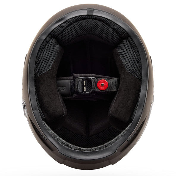 Bell Eliminator Sidetrack ECE 22.06 Matt Mocha motorcycle helmet, interior view