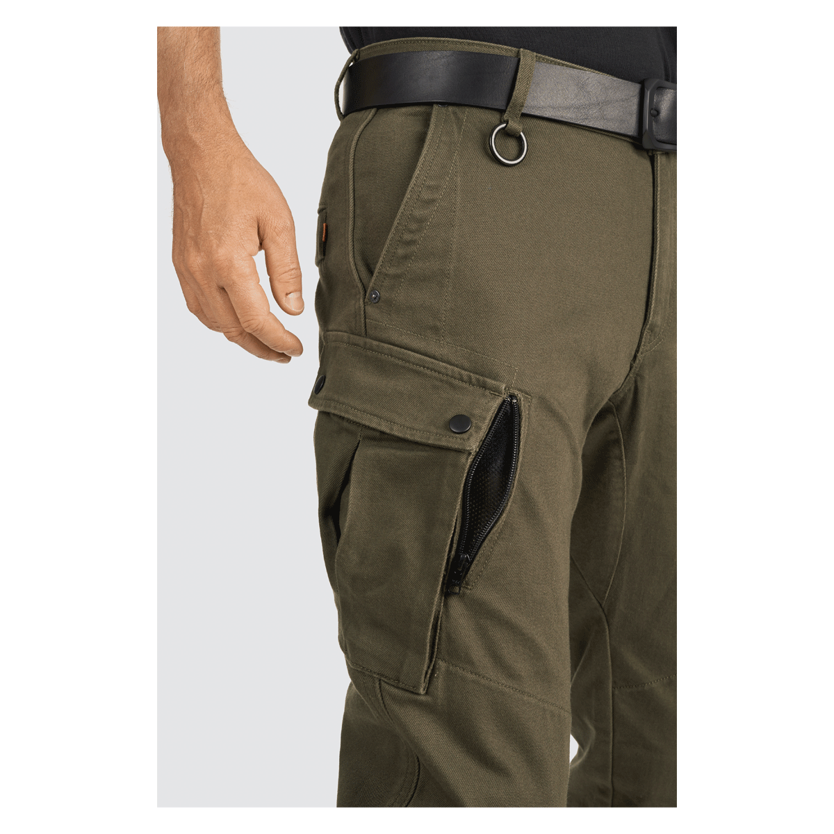 Pando Moto Mark AAA Cargo Jeans Olive FREE UK Delivery, FREE 365 Day Returns | Moto Central
