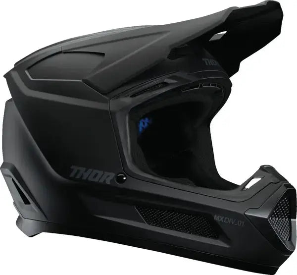 Thor Fleet Youth Blackout Matt Black - FREE UK Shipping, FREE 365 Day Returns | Moto Central