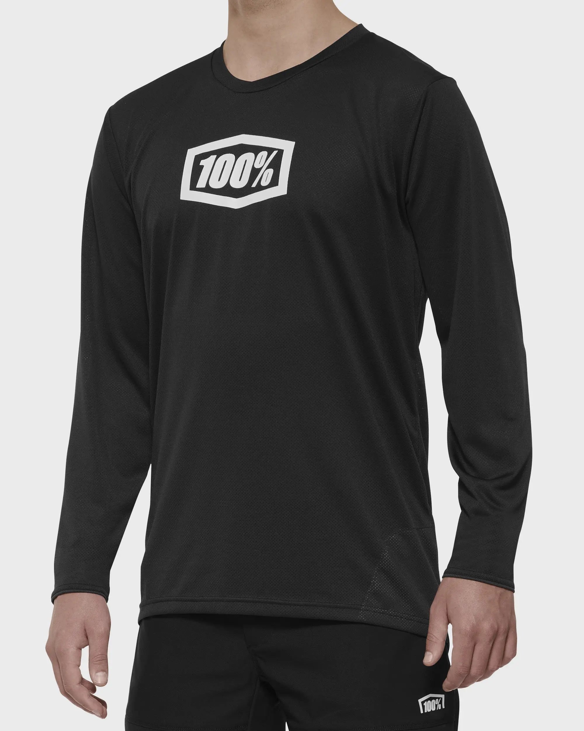 100% Ridecamp Long Sleeves Jersey Black - FREE UK Shipping, FREE 365 Day Returns | Moto Central