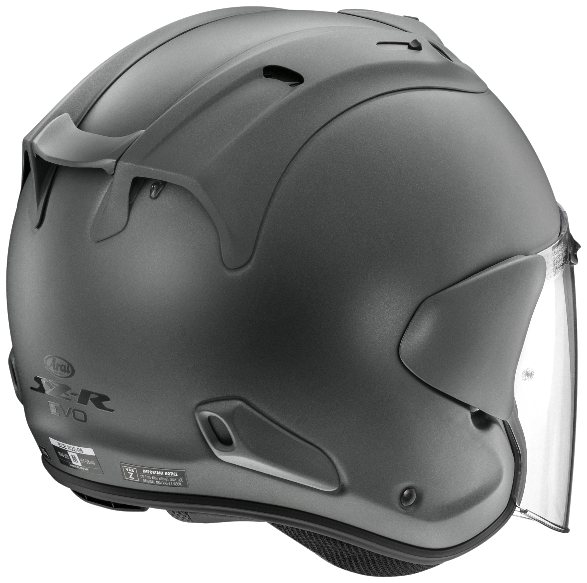 Arai SZ-R Evo Solid Frost Gun Metallic Grey - FREE UK Shipping, FREE 365 Day Returns | Moto Central