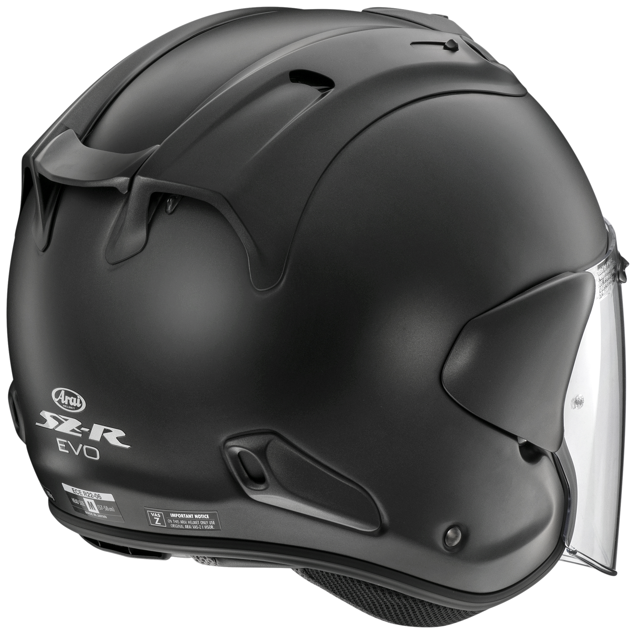 Arai SZ-R Evo Solid Frost Black - FREE UK Shipping, FREE 365 Day Returns | Moto Central