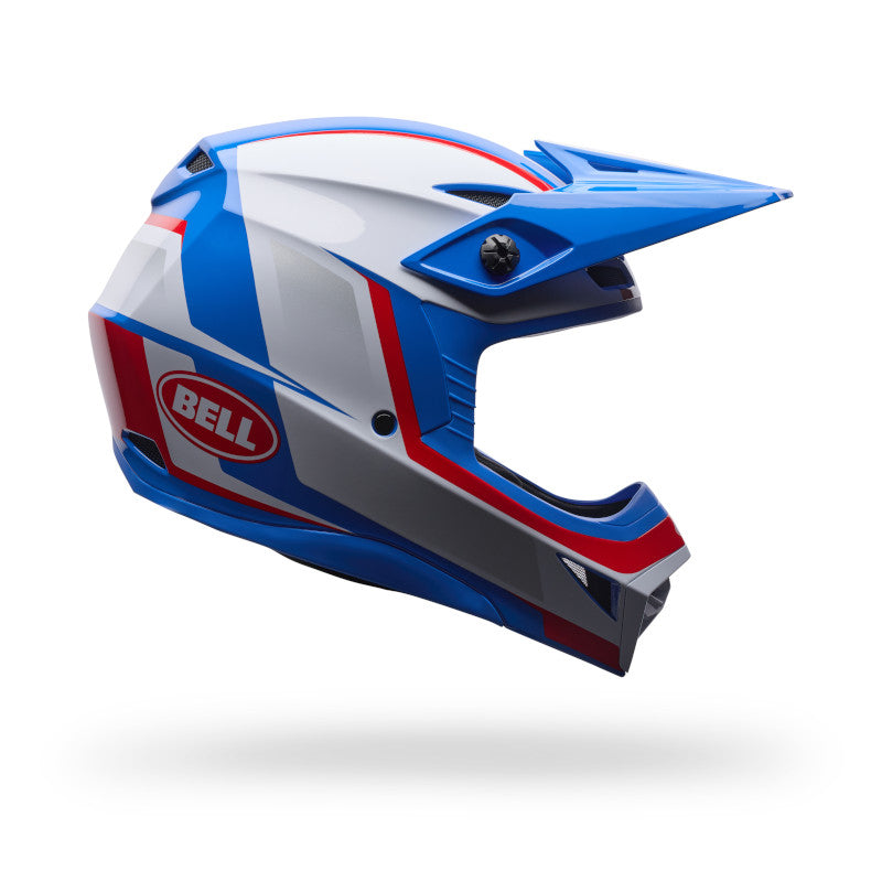 Bell MX-10 MIPS Youth Sprl DOT / ECE White / Red / Blue image 1