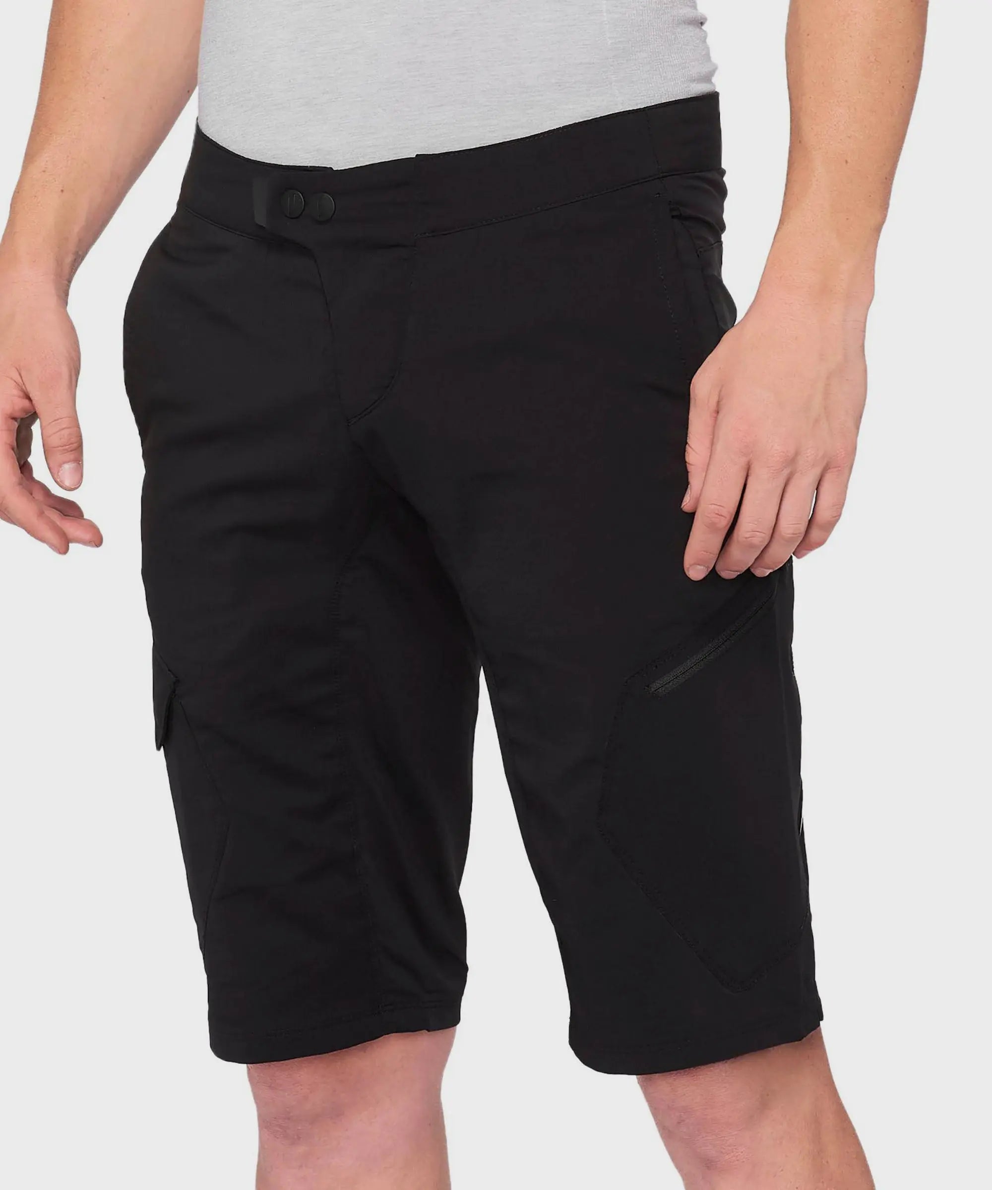 100% Ridecamp Shorts Black - FREE UK Shipping, FREE 365 Day Returns | Moto Central
