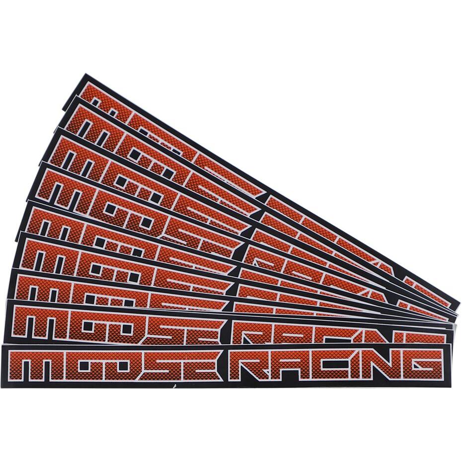 Moose Racing Decal Orange / White