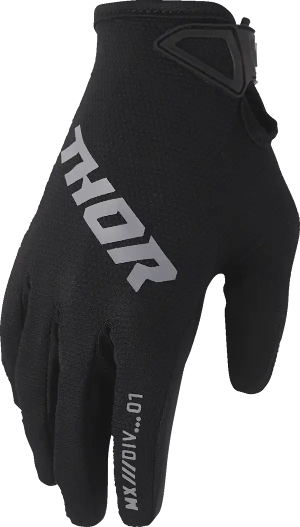 Thor Ridemode Static Youth Textile Gloves Black - FREE UK Shipping, FREE 365 Day Returns | Moto Central