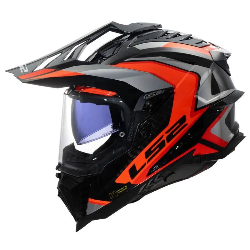 LS2 MX701 Explorer Carbon Frontier 2 Adventure Helmet Orange FREE P&P