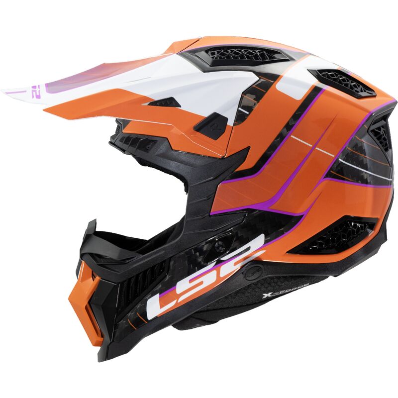 LS2 MX703 X-Force Carbon Motocross Helmet Galuo Orange - FREE UK Shipping, FREE 365 Day Returns | Moto Central
