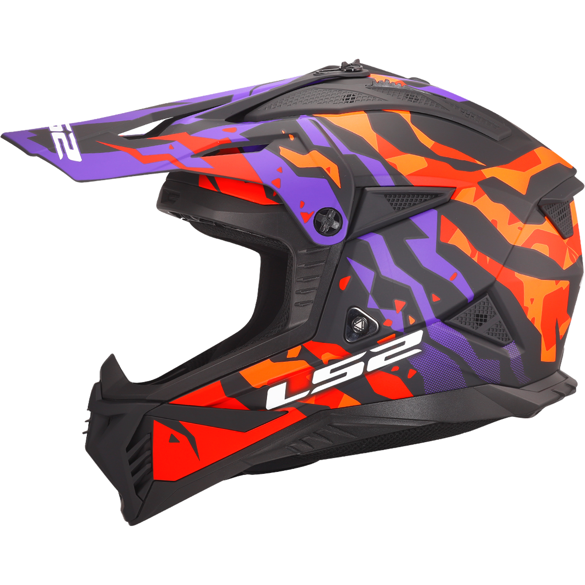 LS2 MX708 Fast 2 Grotesk Purple / Orange FREE UK Delivery, FREE 365 Day Returns | Moto Central