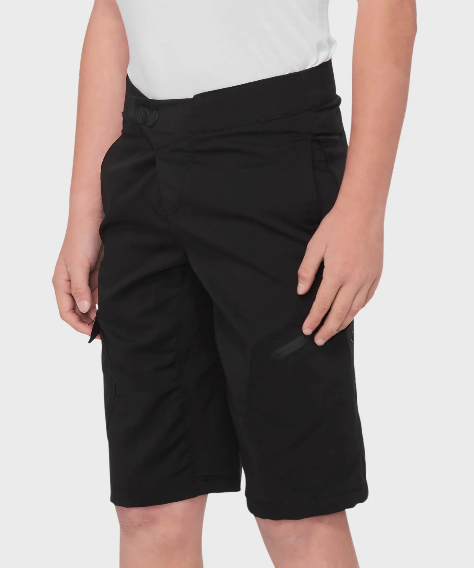 100% Ridecamp Youth Shorts Black - FREE UK Shipping, FREE 365 Day Returns | Moto Central