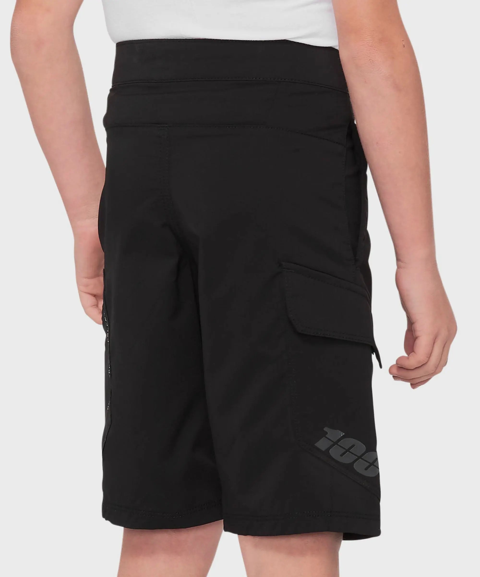 100% Ridecamp Youth Shorts Black - FREE UK Shipping, FREE 365 Day Returns | Moto Central
