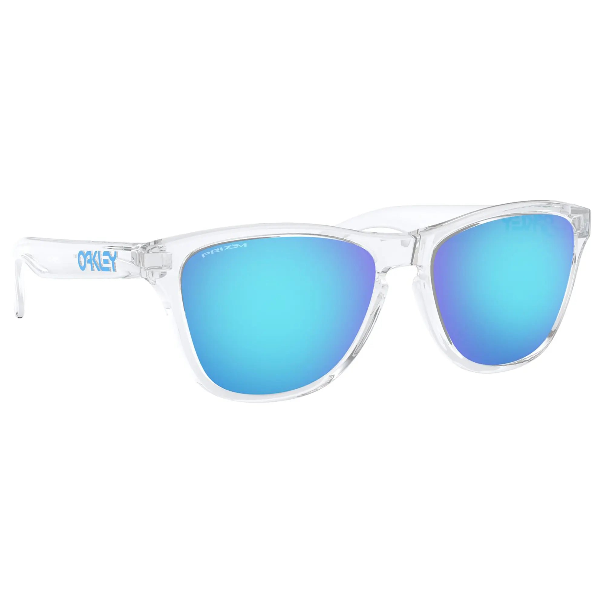 Oakley Frogskins XS Youth Sunglasses Clear / Sapphire Prizm Lens - FREE UK Shipping, FREE 365 Day Returns | Moto Central
