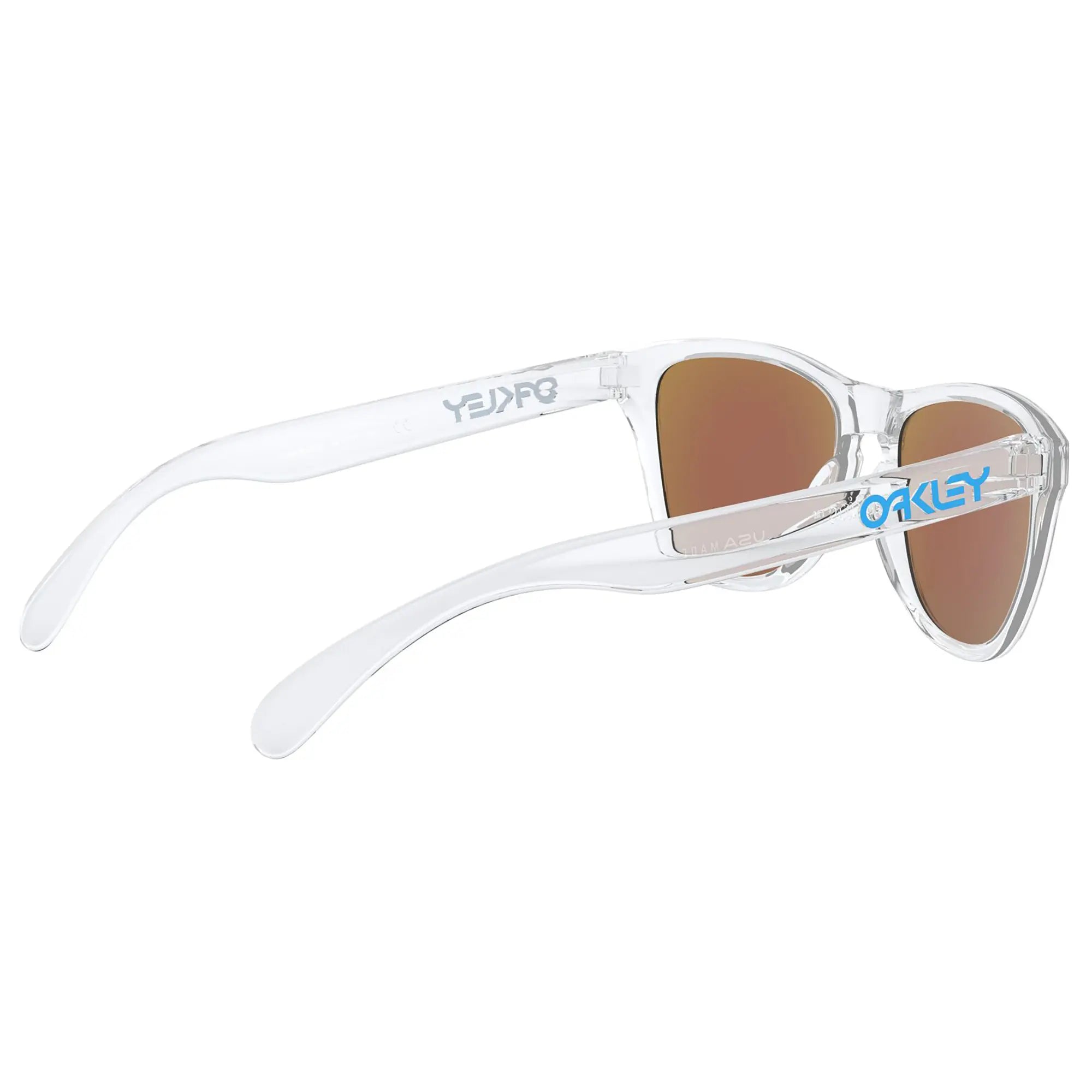 Oakley Frogskins XS Youth Sunglasses Clear / Sapphire Prizm Lens - FREE UK Shipping, FREE 365 Day Returns | Moto Central