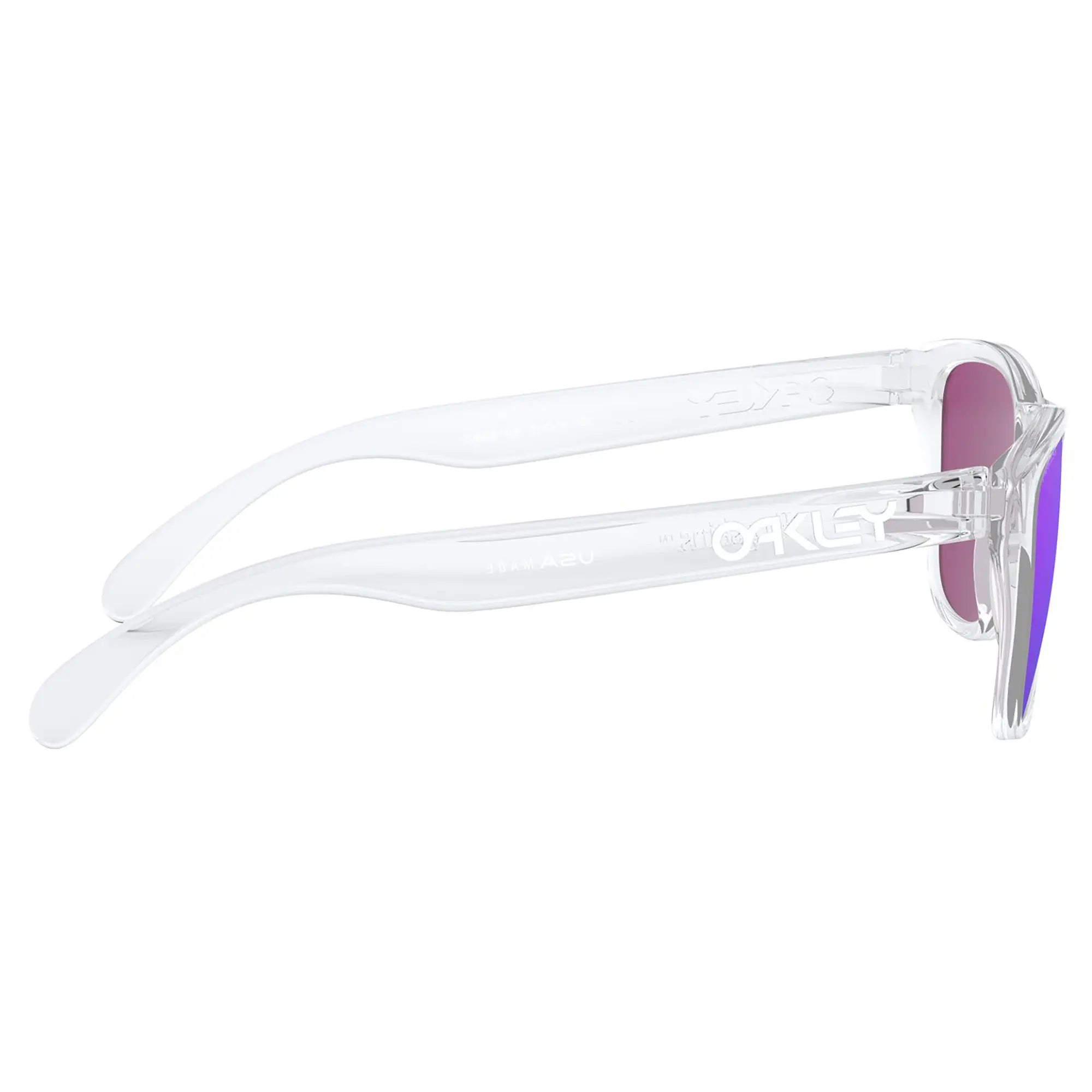 Oakley Frogskins XS Youth Sunglasses Clear / Violet Prizm Lens - FREE UK Shipping, FREE 365 Day Returns | Moto Central
