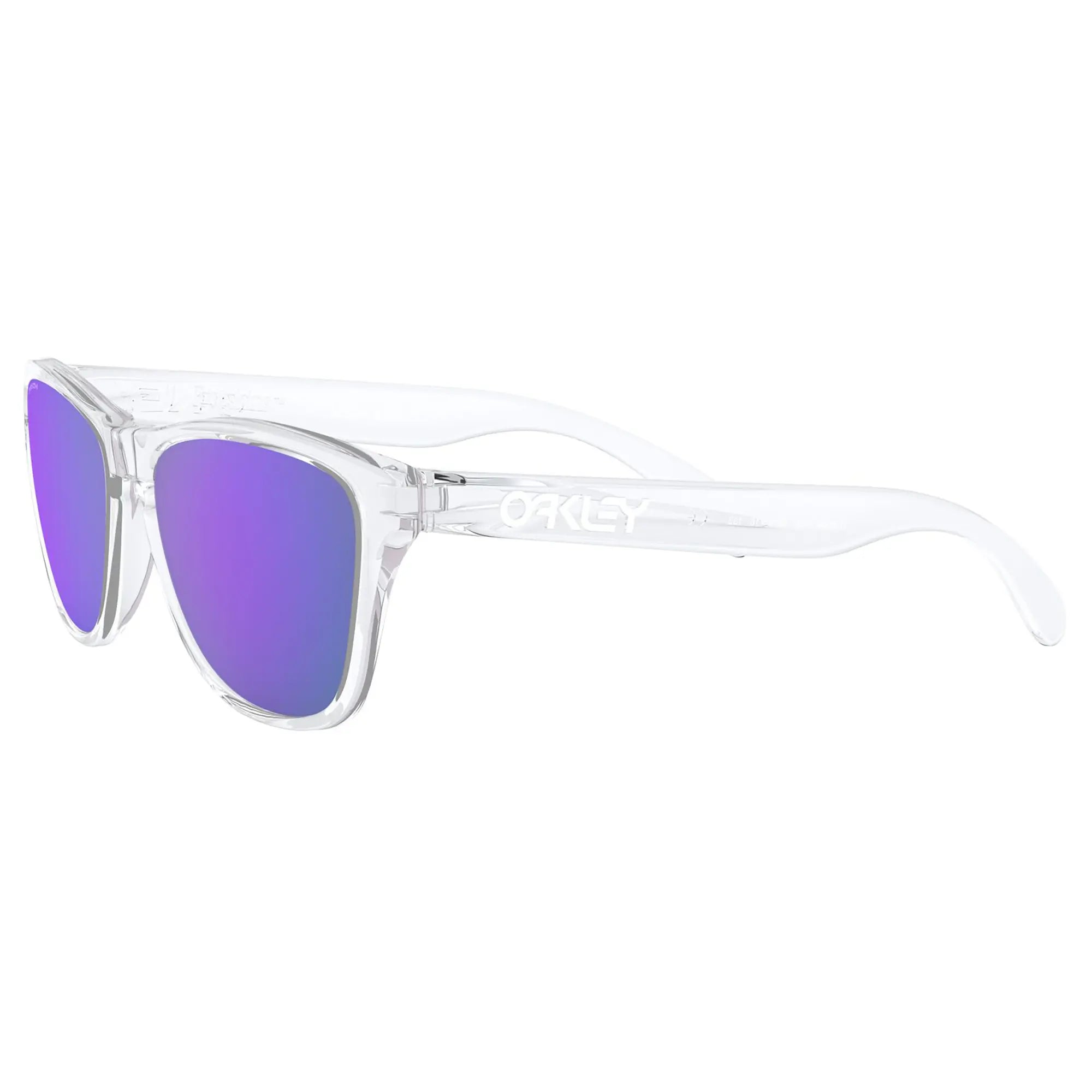 Oakley Frogskins XS Youth Sunglasses Clear / Violet Prizm Lens - FREE UK Shipping, FREE 365 Day Returns | Moto Central