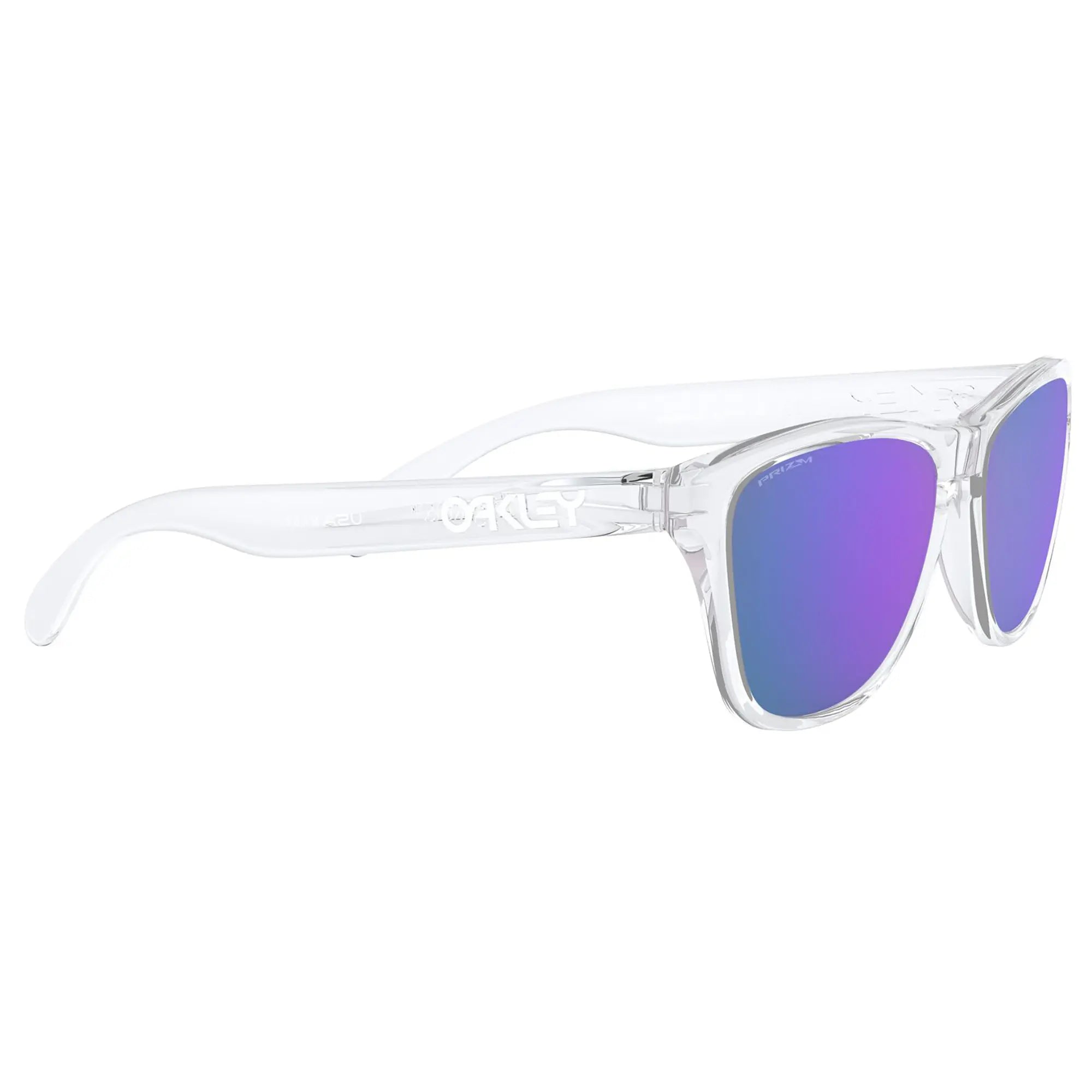Oakley Frogskins XS Youth Sunglasses Clear / Violet Prizm Lens - FREE UK Shipping, FREE 365 Day Returns | Moto Central