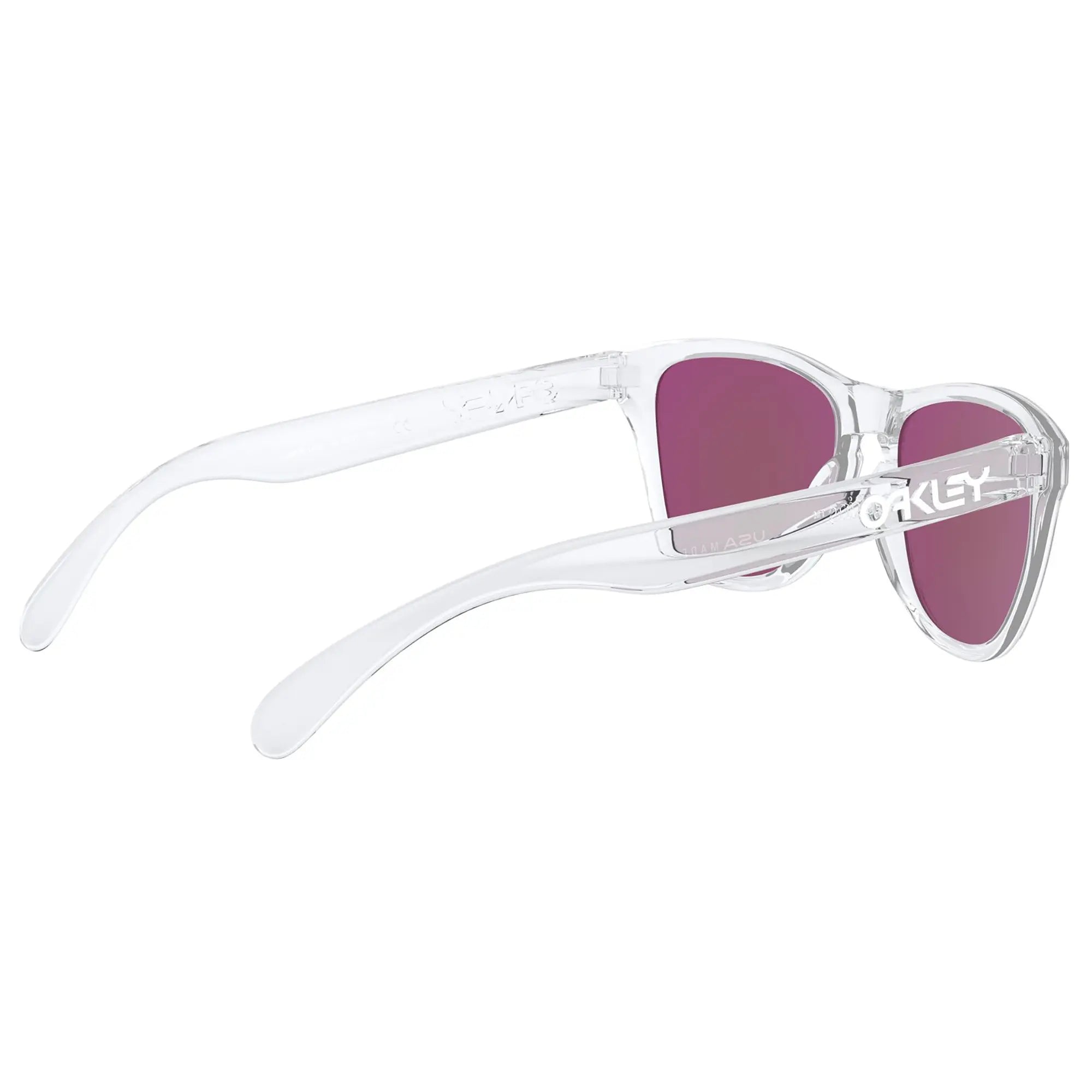 Oakley Frogskins XS Youth Sunglasses Clear / Violet Prizm Lens - FREE UK Shipping, FREE 365 Day Returns | Moto Central