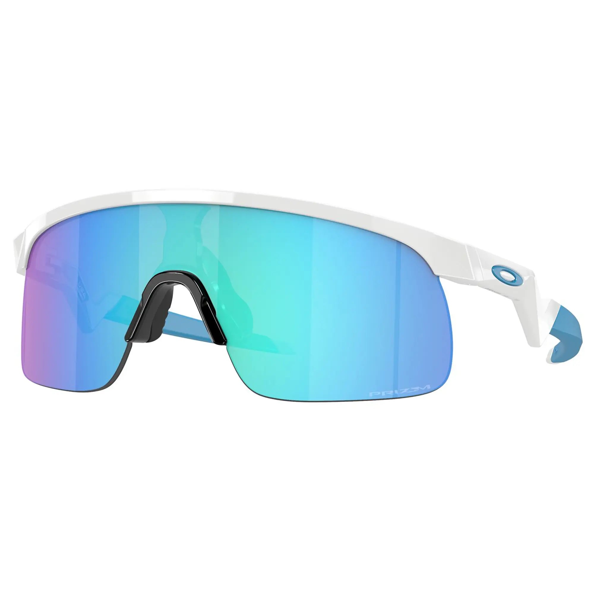 Oakley Resistor Youth Sunglasses Polished White / Prizm Sapphire Lens - FREE UK Shipping, FREE 365 Day Returns | Moto Central