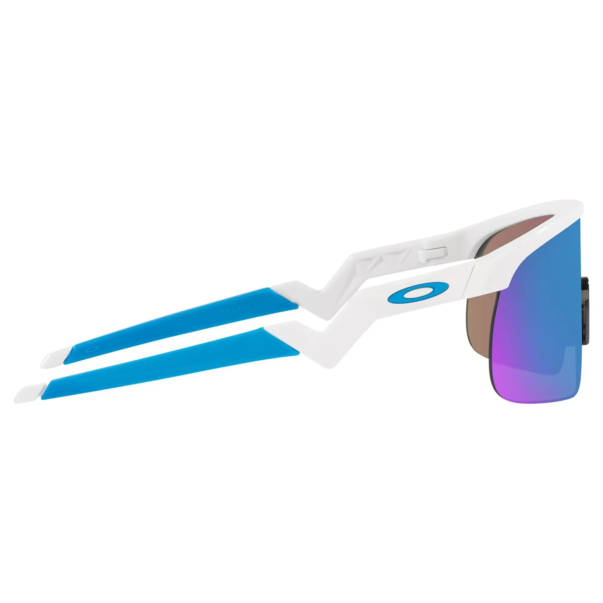 Oakley Resistor Youth Sunglasses Polished White / Prizm Sapphire Lens - FREE UK Shipping, FREE 365 Day Returns | Moto Central