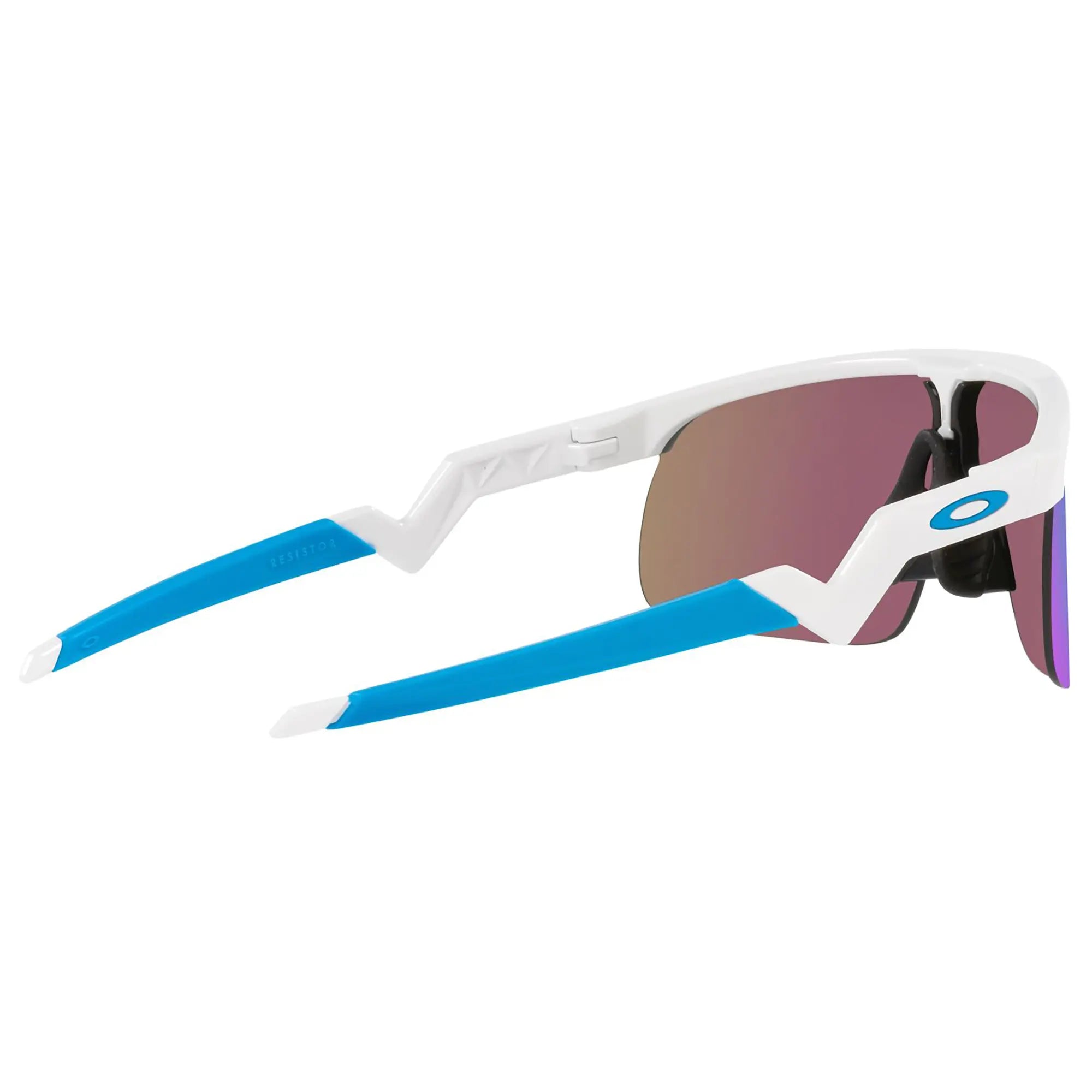 Oakley Resistor Youth Sunglasses Polished White / Prizm Sapphire Lens - FREE UK Shipping, FREE 365 Day Returns | Moto Central
