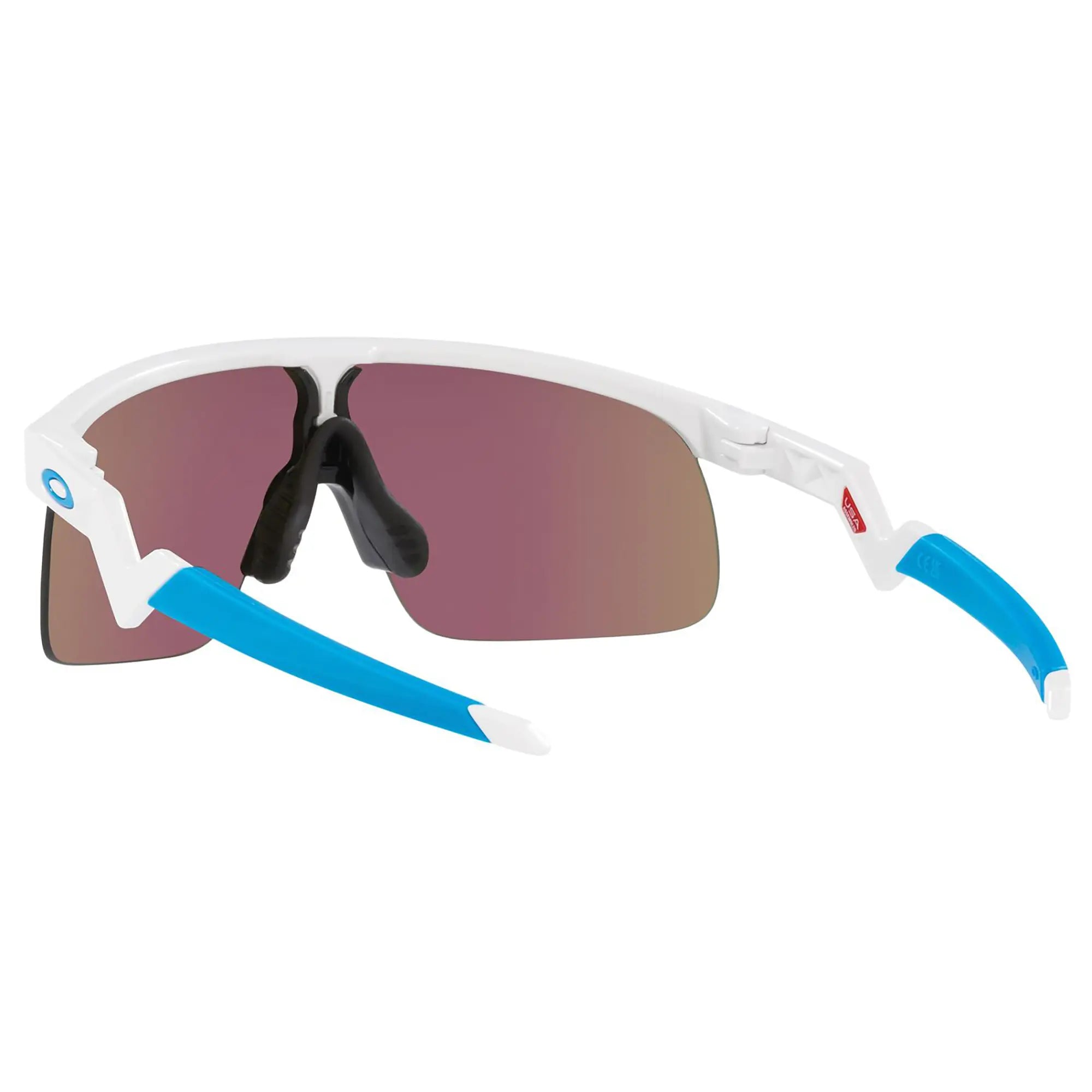 Oakley Resistor Youth Sunglasses Polished White / Prizm Sapphire Lens - FREE UK Shipping, FREE 365 Day Returns | Moto Central