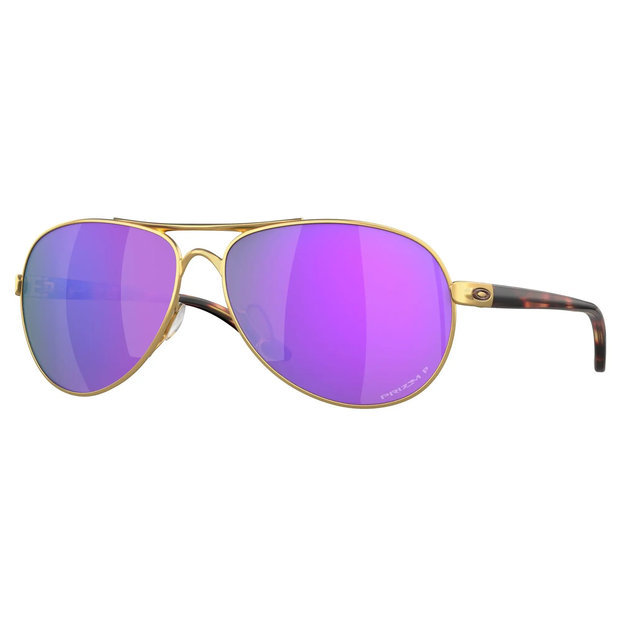 Oakley Feedback Ladies Sunglasses Satin Gold / Prizm Violet Polarized Lens - FREE UK Shipping, FREE 365 Day Returns | Moto Central