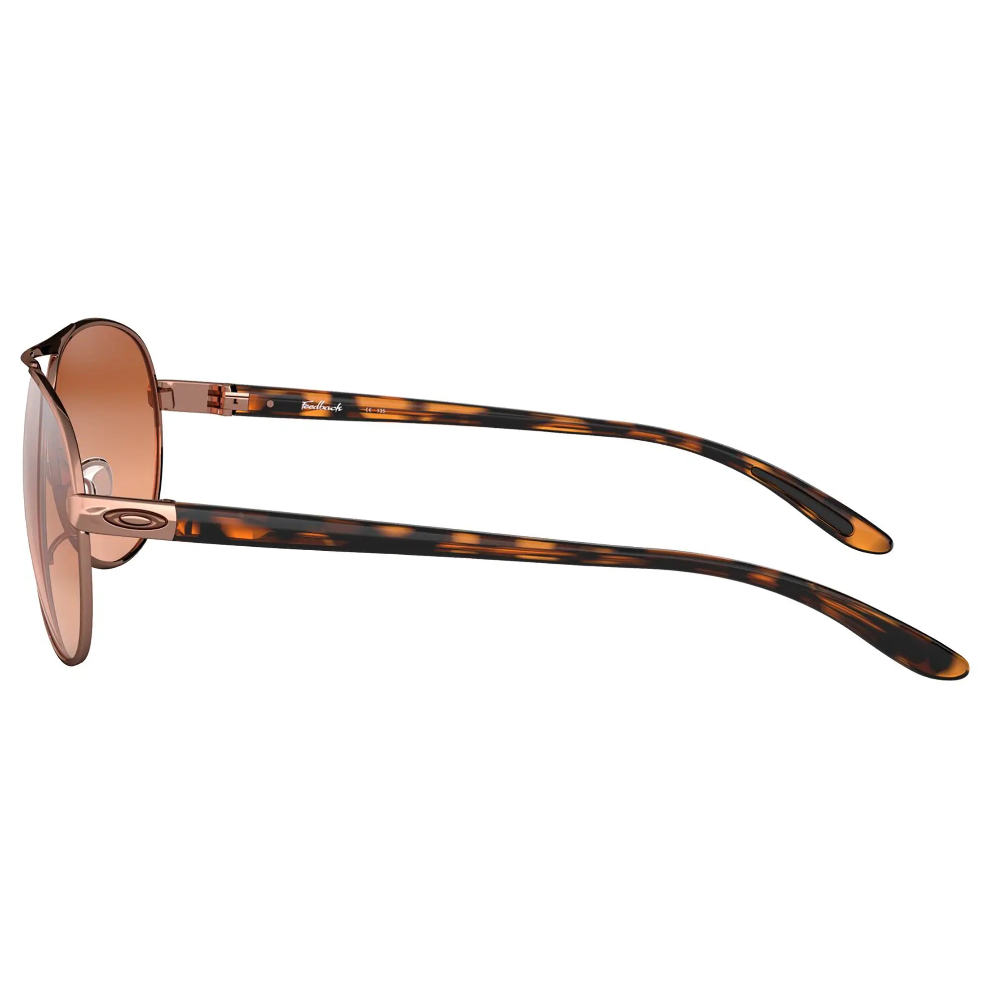 Oakley Feedback Ladies Sunglasses Rose Gold / VR50 Brown Gradient Lens - FREE UK Shipping, FREE 365 Day Returns | Moto Central