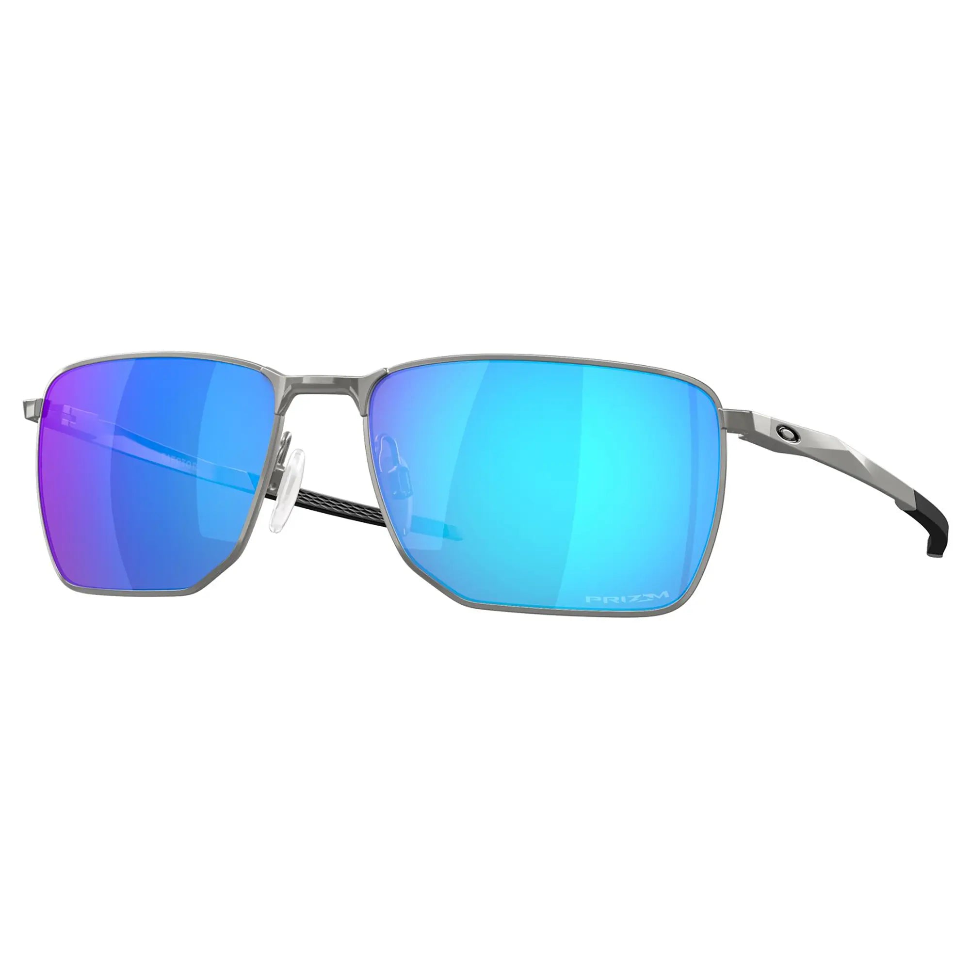 Oakley Ejector Sunglasses Satin Chrome / Prizm Sapphire Lens - FREE UK Shipping, FREE 365 Day Returns | Moto Central