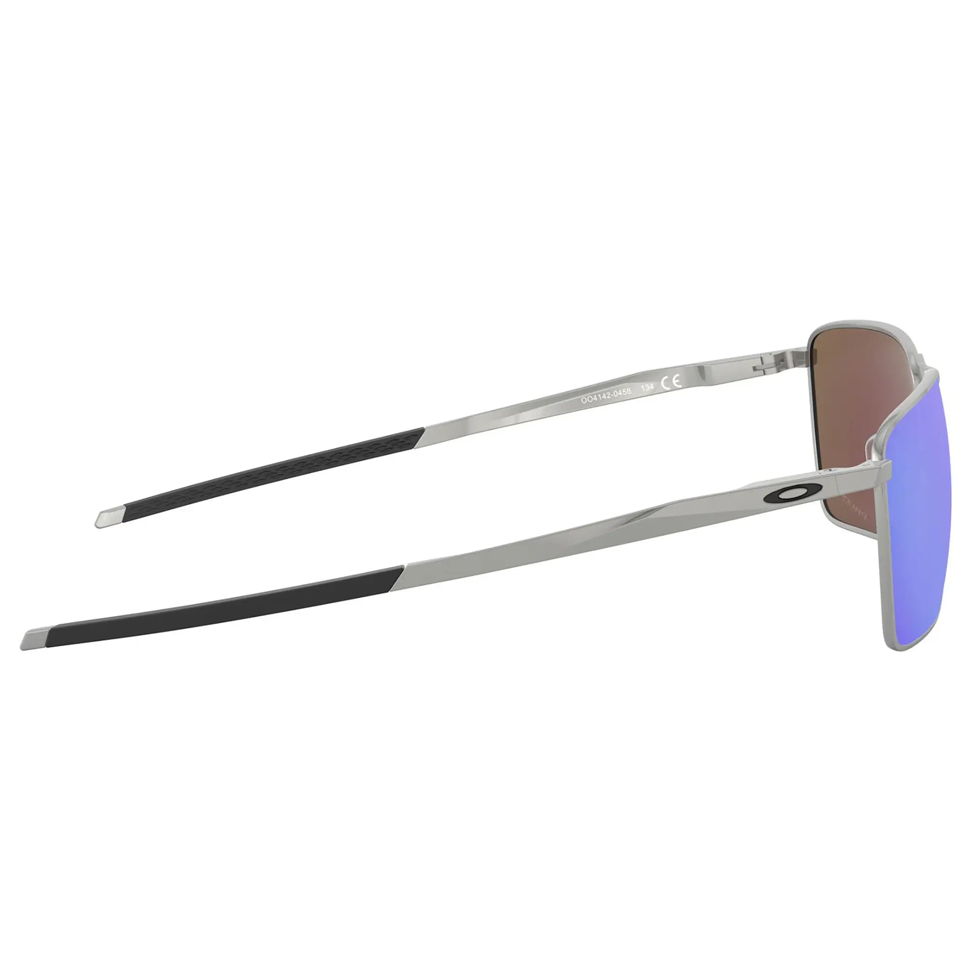Oakley Ejector Sunglasses Satin Chrome / Prizm Sapphire Lens - FREE UK Shipping, FREE 365 Day Returns | Moto Central