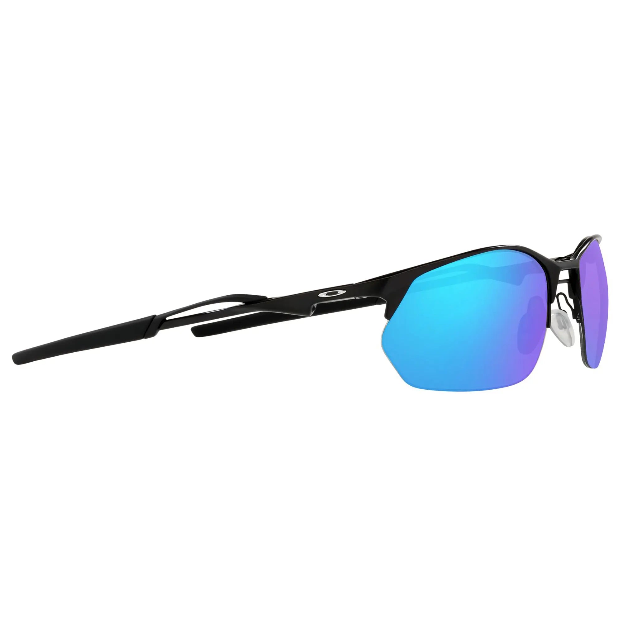 Oakley Wire Tap 2.0 Sunglasses Satin Black / Prizm Sapphire Lens - FREE UK Shipping, FREE 365 Day Returns | Moto Central