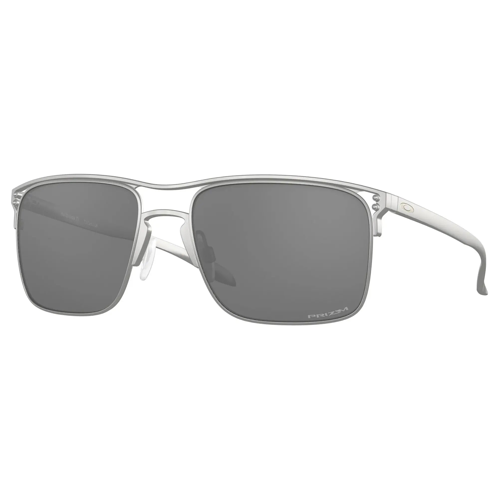 Oakley Holbrook Ti Sunglasses Satin Chrome / Prizm Black - FREE UK Shipping, FREE 365 Day Returns | Moto Central