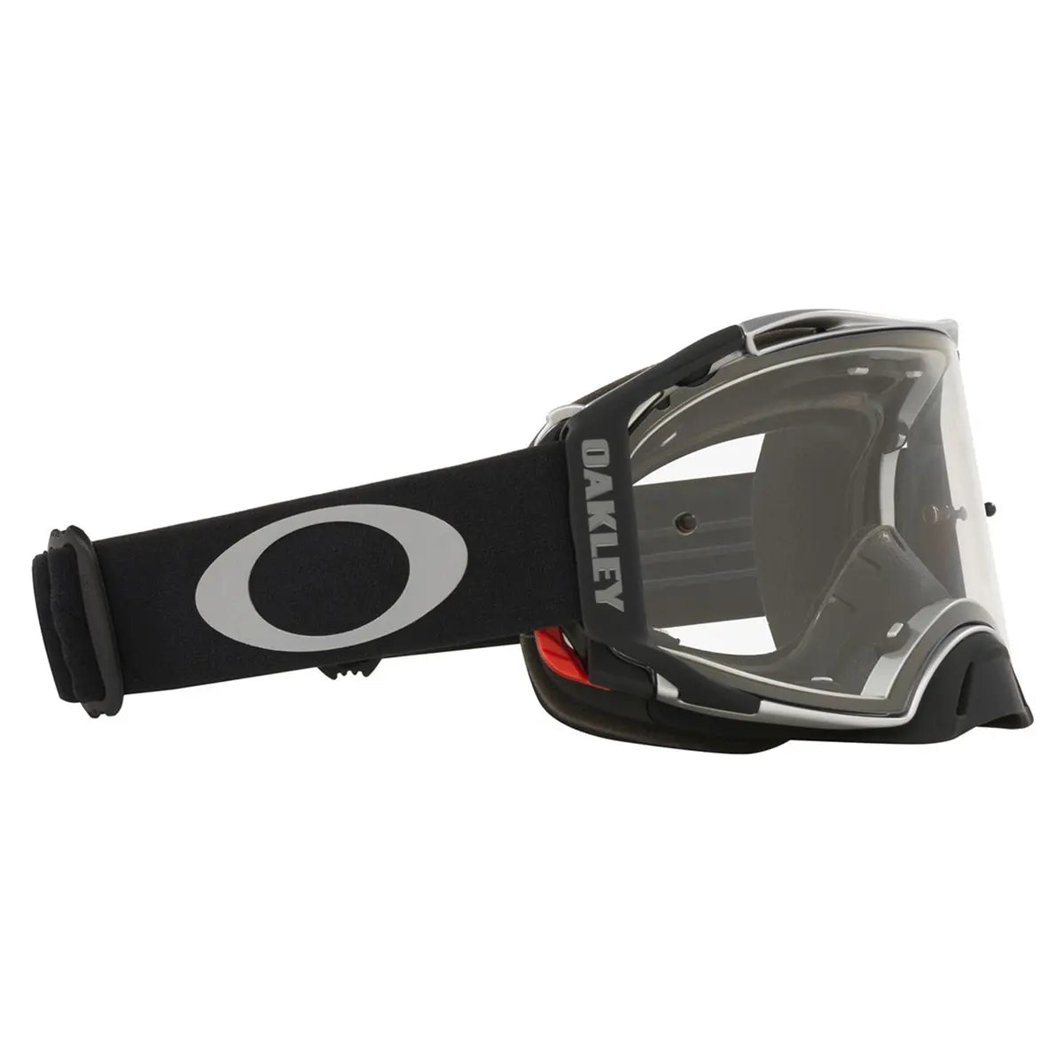 Oakley Airbrake Tuff Blocks MX Goggles Black Gunmetal / Clear - FREE UK Shipping, FREE 365 Day Returns | Moto Central