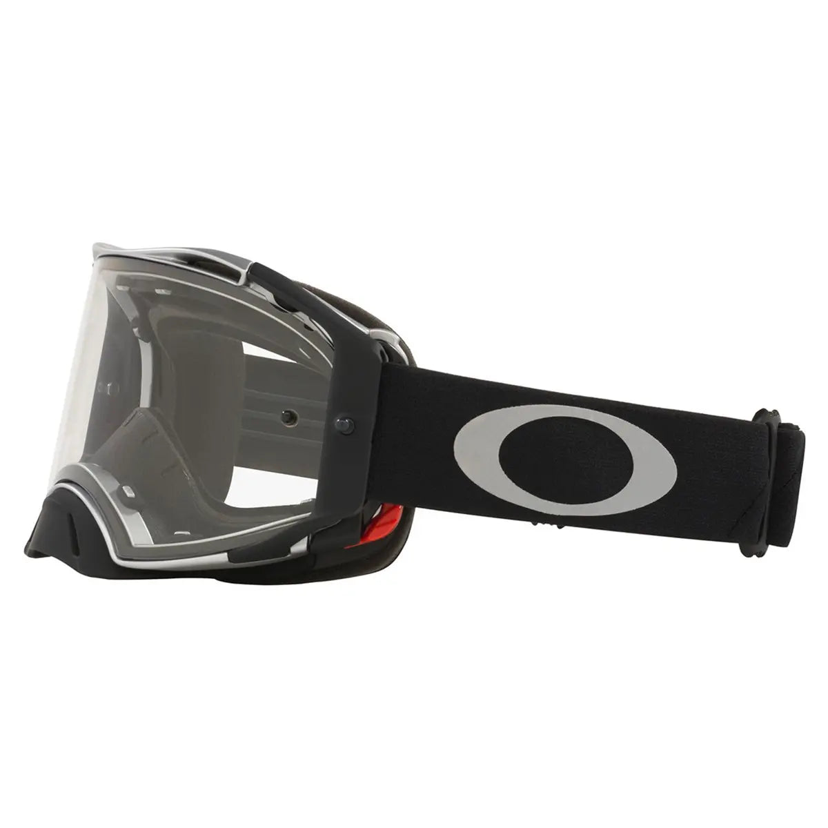 Oakley Airbrake Tuff Blocks MX Goggles Black Gunmetal / Clear - FREE UK Shipping, FREE 365 Day Returns | Moto Central