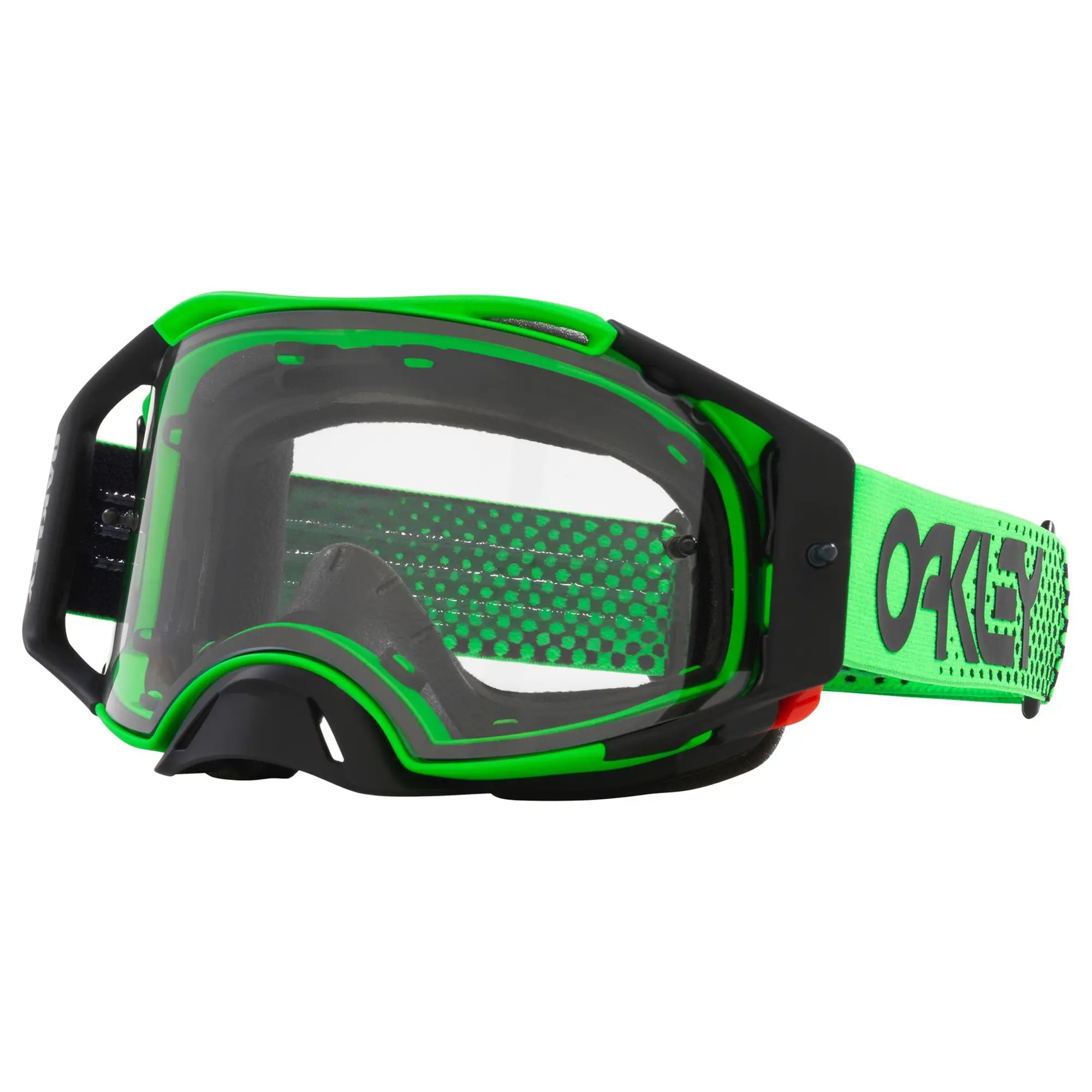 Oakley Airbrake Moto B1B MX Goggles Green / Clear - FREE UK Shipping, FREE 365 Day Returns | Moto Central