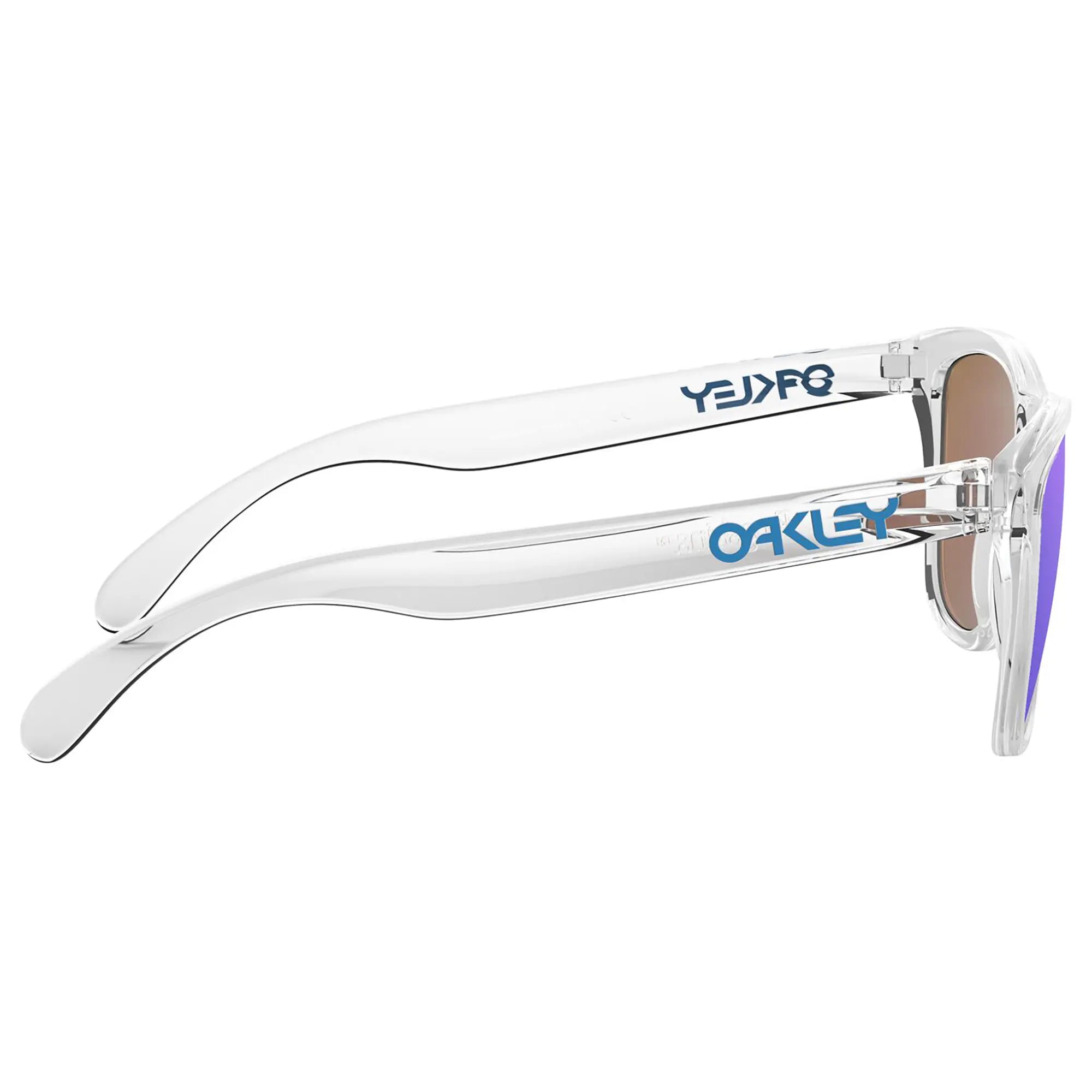 Oakley Frogskins Sunglasses Crystal Clear / Prizm Sapphire Lens - FREE UK Shipping, FREE 365 Day Returns | Moto Central