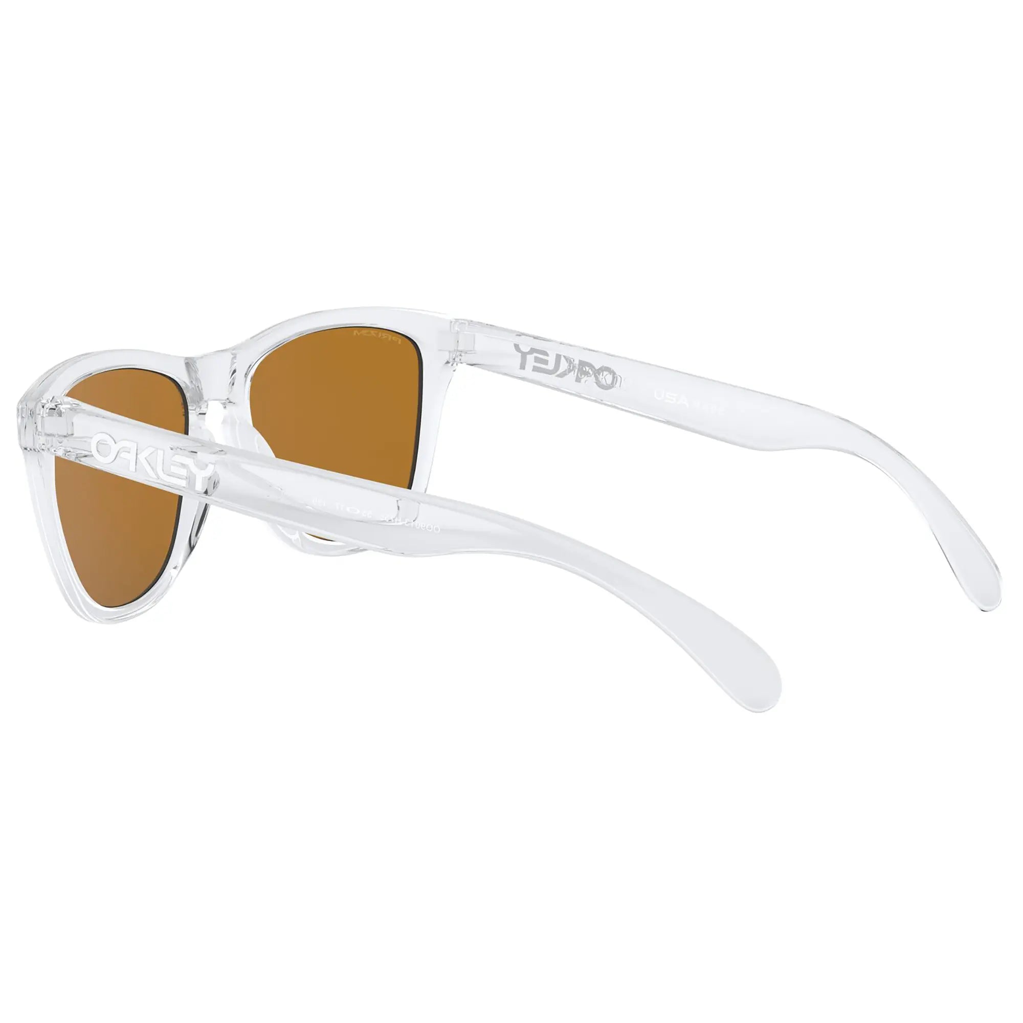 Oakley Frogskins Sunglasses Polished Clear / Prizm Violet Lens - FREE UK Shipping, FREE 365 Day Returns | Moto Central