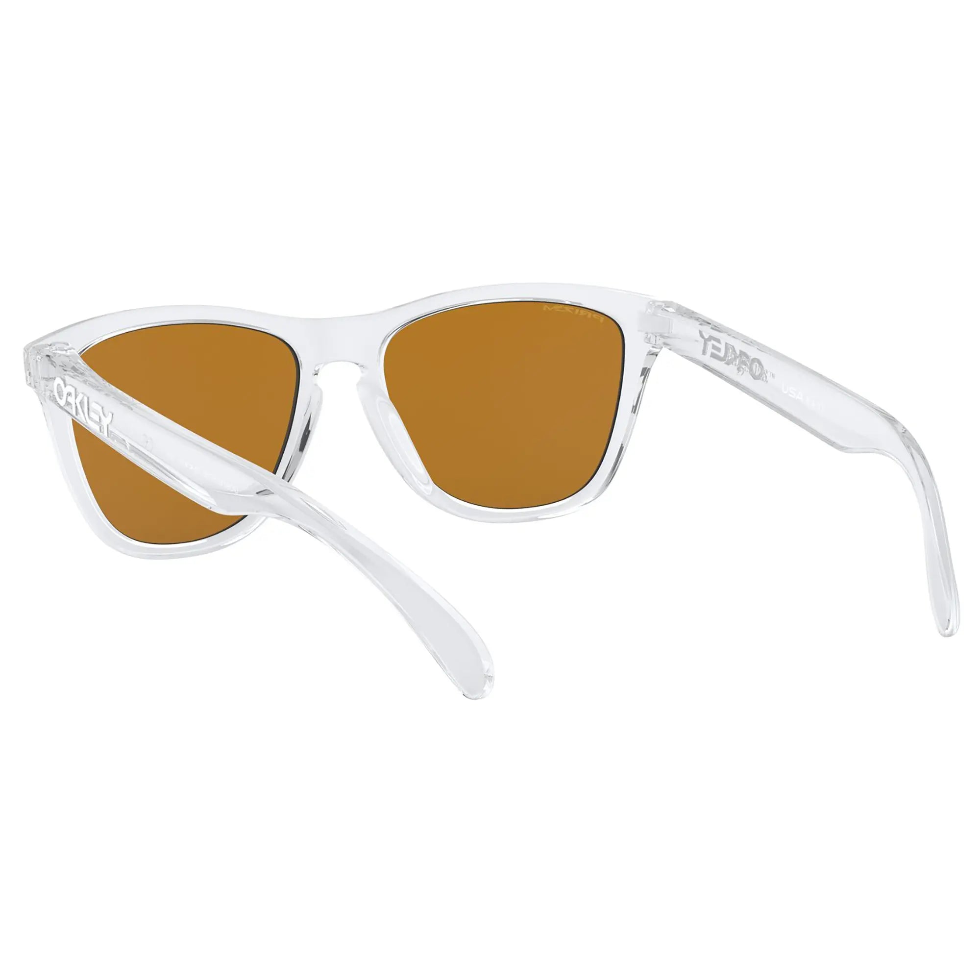 Oakley Frogskins Sunglasses Polished Clear / Prizm Violet Lens - FREE UK Shipping, FREE 365 Day Returns | Moto Central