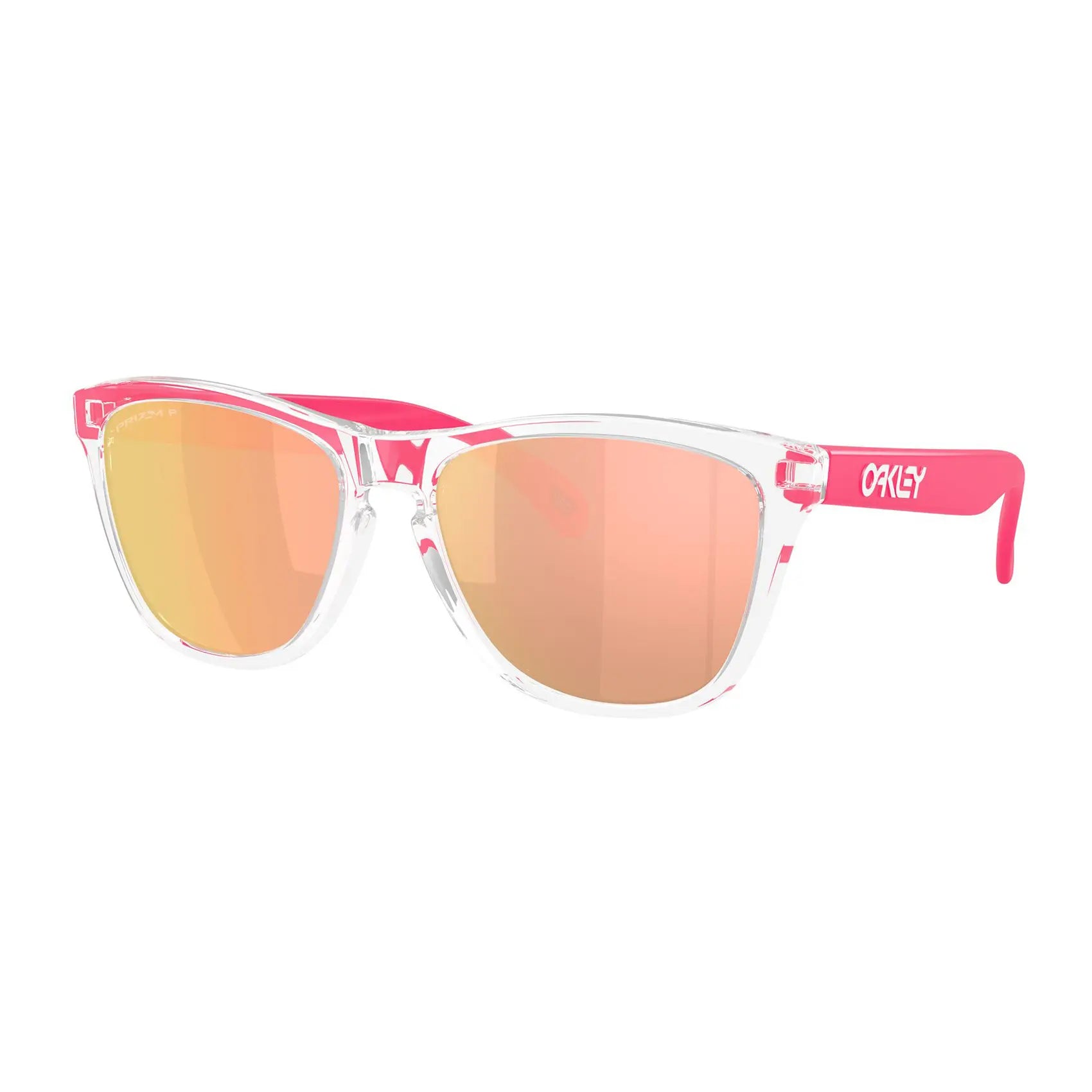 Oakley Frogskins Sunglasses Clear / Prizm Rose Gold Lens - FREE UK Shipping, FREE 365 Day Returns | Moto Central