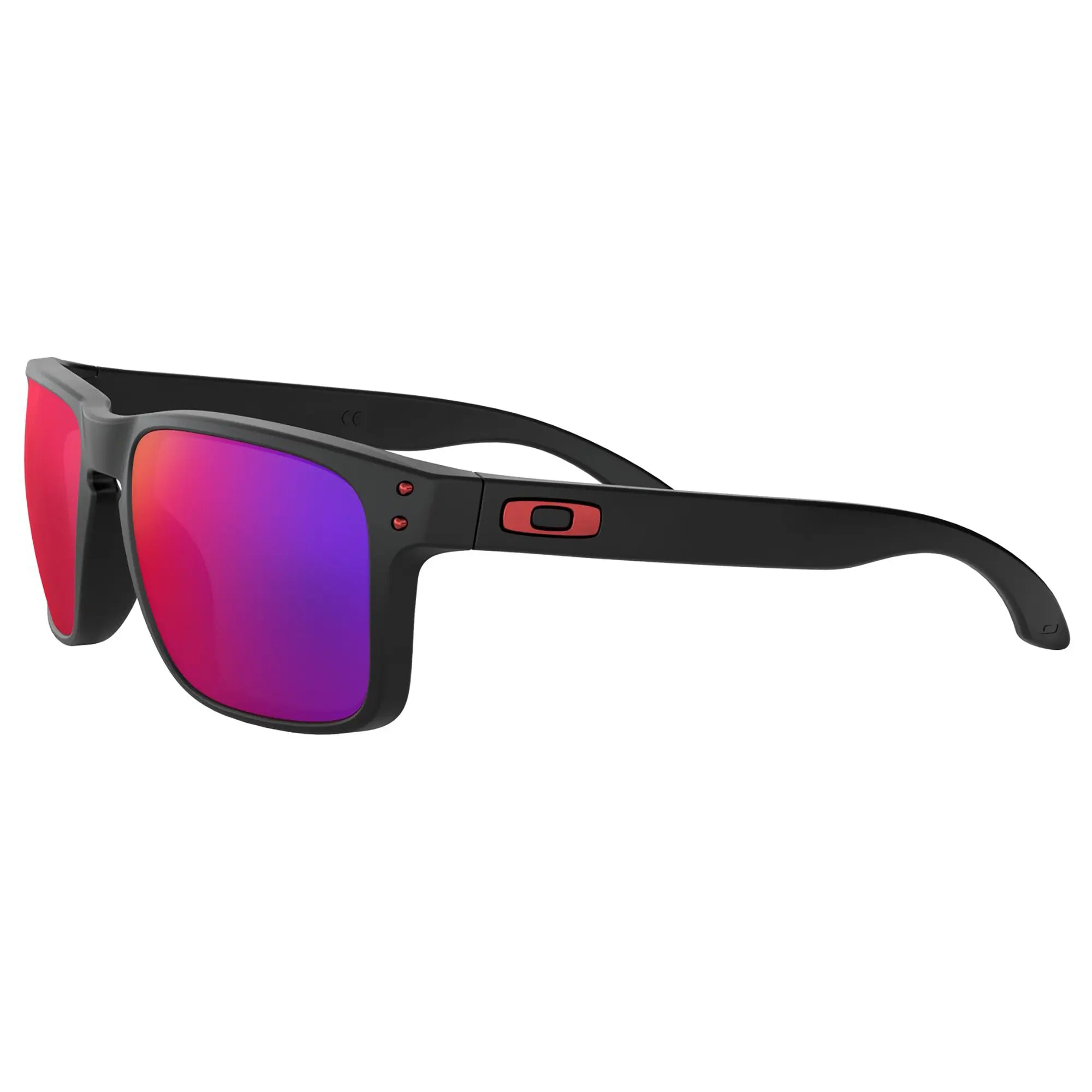 Oakley Holbrook Sunglasses Matt Black / Positive Red Iridium Lens - FREE UK Shipping, FREE 365 Day Returns | Moto Central