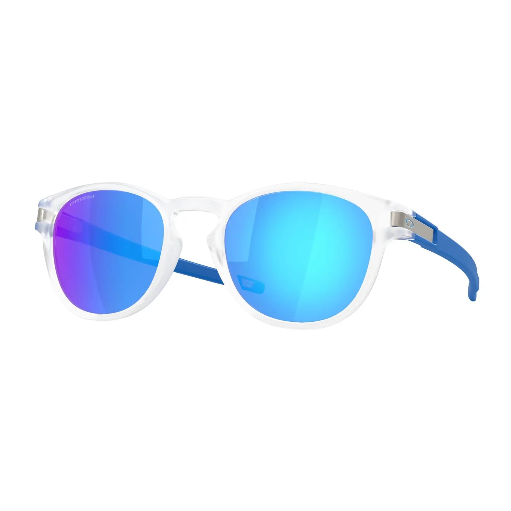 Oakley Latch Sunglasses Matt Clear / Prizm Sapphire Lens - FREE UK Shipping, FREE 365 Day Returns | Moto Central