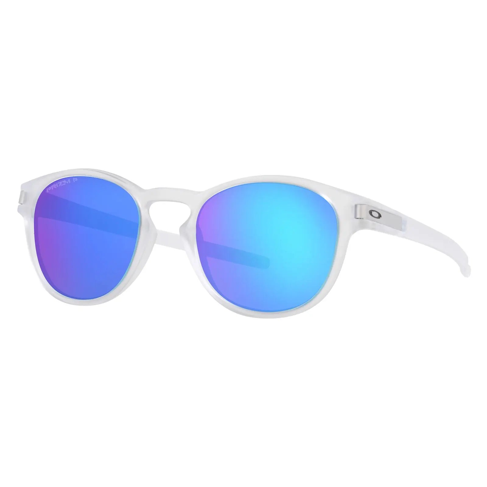 Oakley Latch Sunglasses Matt Clear / Prizm Sapphire Polarized - FREE UK Shipping, FREE 365 Day Returns | Moto Central