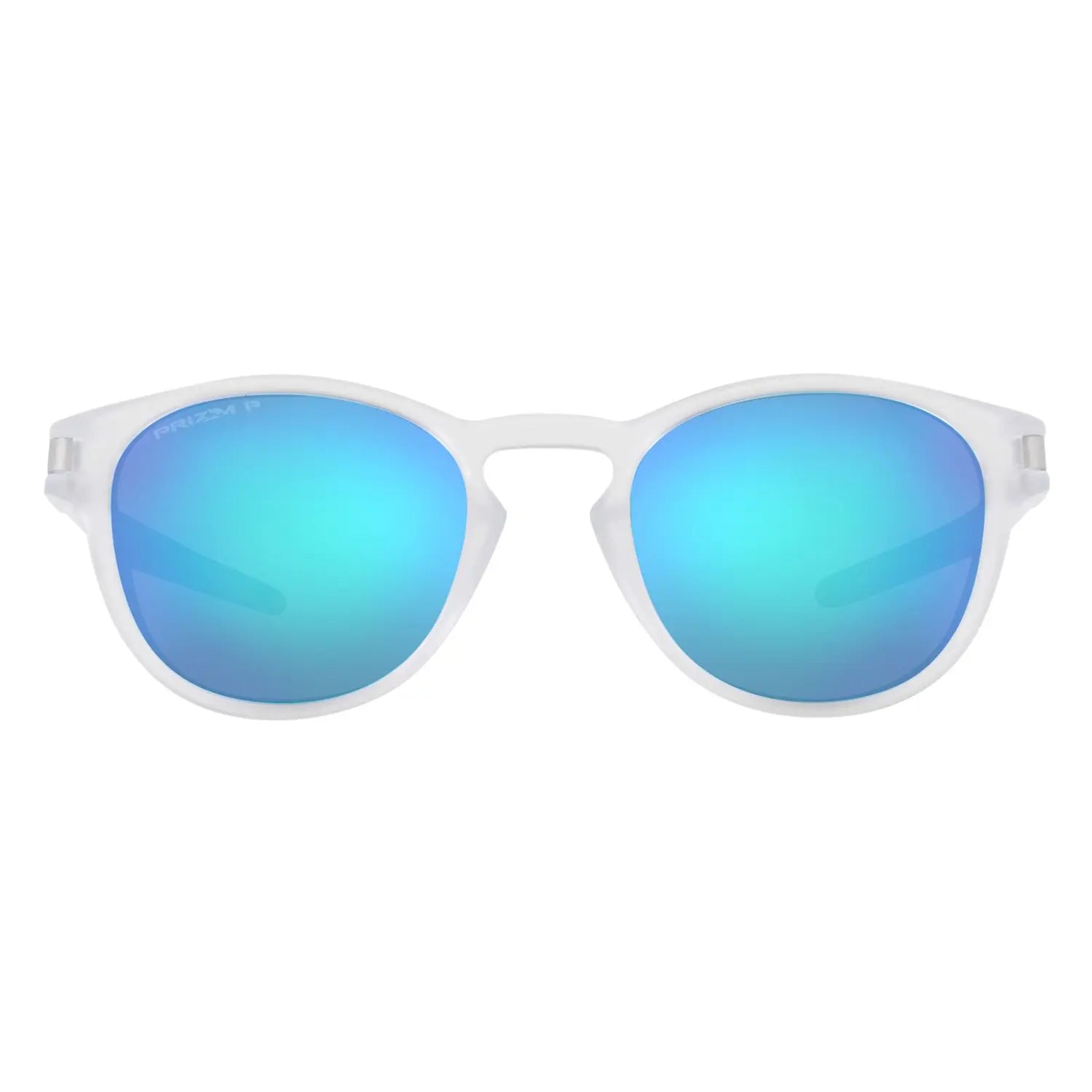 Oakley Latch Sunglasses Matt Clear / Prizm Sapphire Polarized - FREE UK Shipping, FREE 365 Day Returns | Moto Central