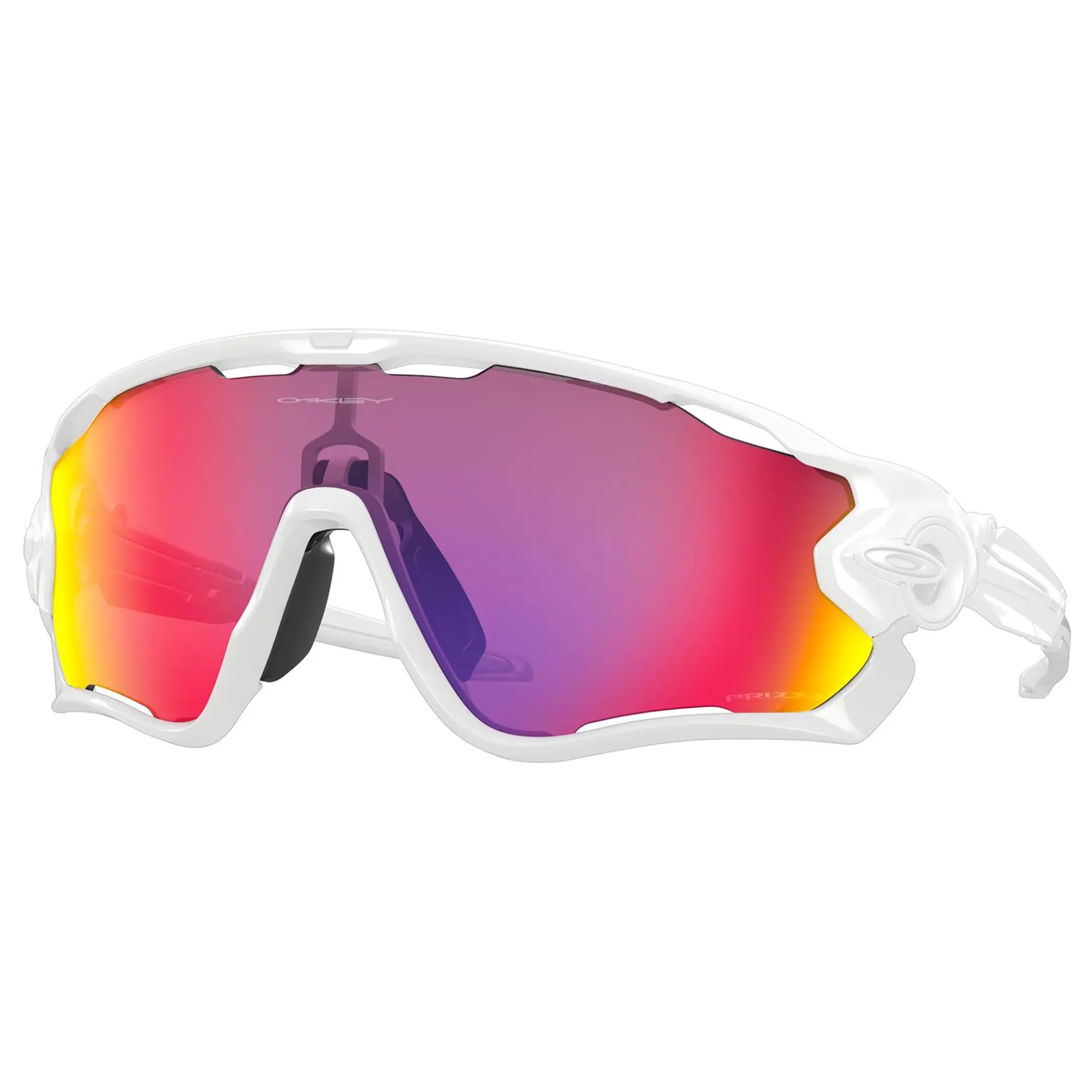 Oakley Jawbreaker Sunglasses Polished White / Prizm Road Lens - FREE UK Shipping, FREE 365 Day Returns | Moto Central