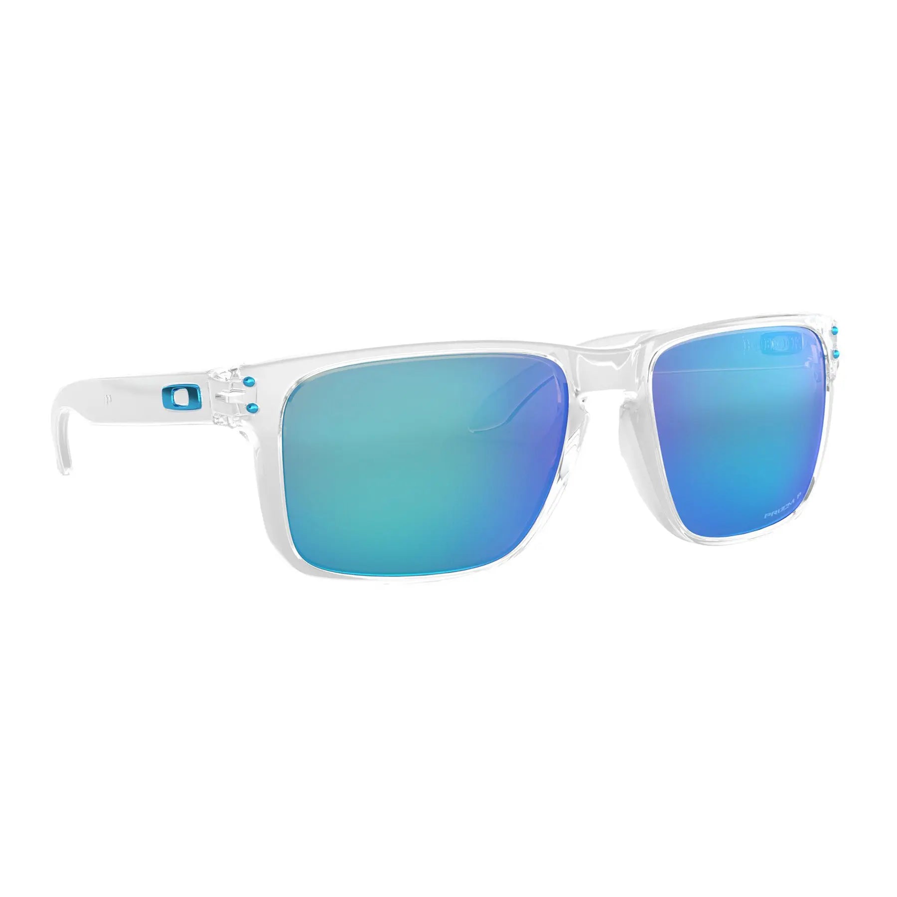 Oakley Holbrook XL Sunglasses Polished Clear / Prizm Sapphire Iridium Polar Lens - FREE UK Shipping, FREE 365 Day Returns | Moto Central