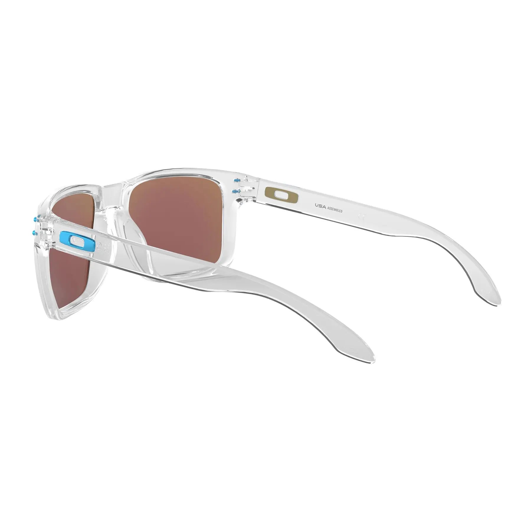 Oakley Holbrook XL Sunglasses Polished Clear / Prizm Sapphire Iridium Polar Lens - FREE UK Shipping, FREE 365 Day Returns | Moto Central